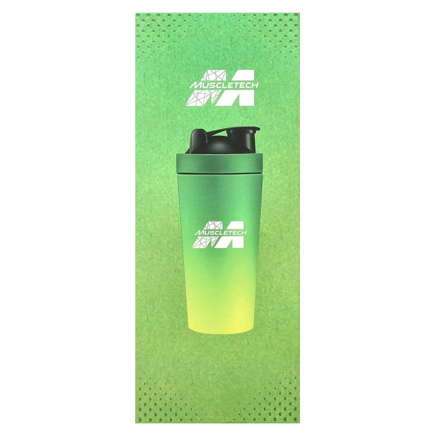 MuscleTech, Shaker Bottle, Stainless Steel, Green/Yellow, 25 oz (739 ml) - Image 2