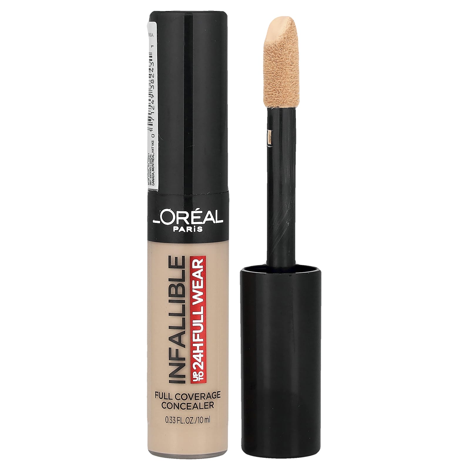 L'Oréal, Infallible, Full Coverage Concealer, 345 Oatmeal, 0.33 fl oz (10 ml) - Image 1