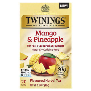 Twinings Mango Pineapple Caffeine-Free Herbal Tea, 20 Tea Bags