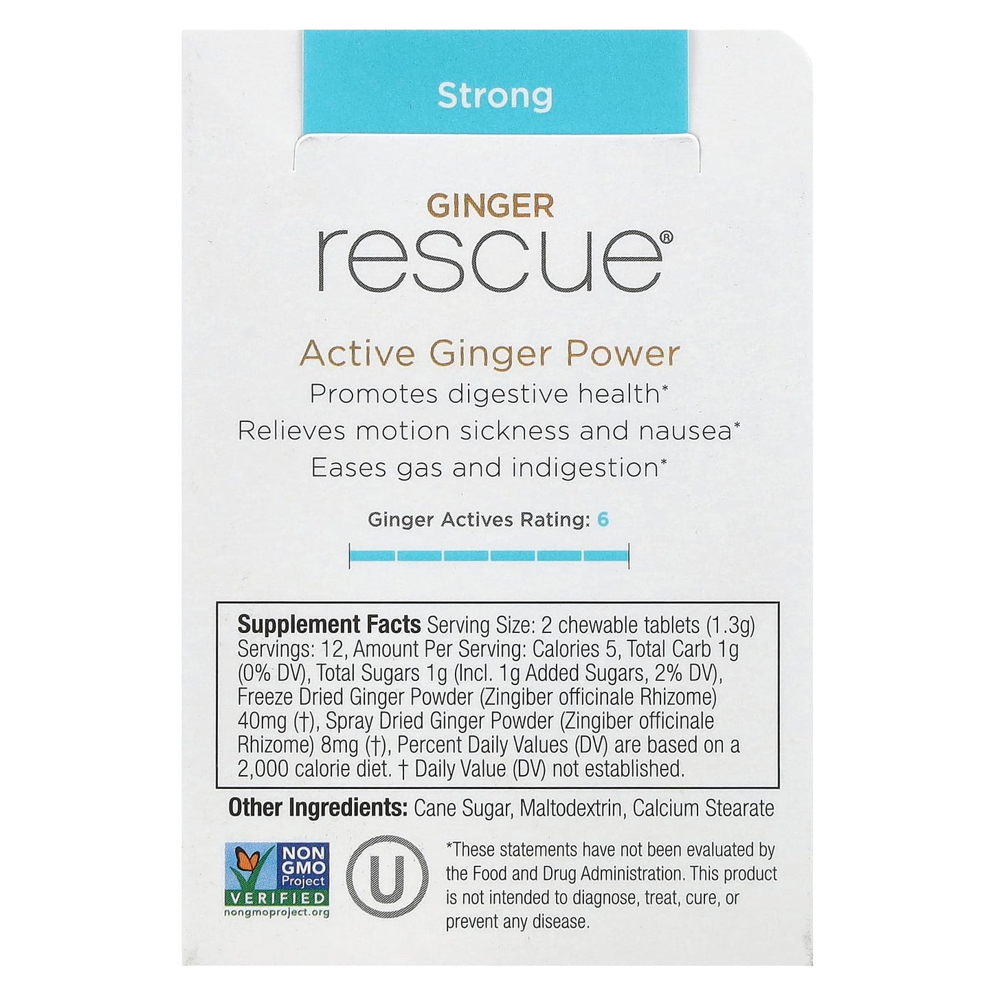 The Ginger People, Ginger Rescue, Chewable Ginger Tablets, Strong, 24 Tablets - Image 2