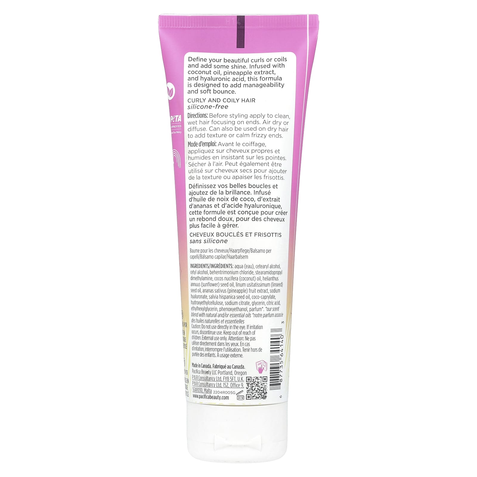 Pacifica, Curl Defining Cream, Pineapple Swirl, 4 fl oz (118 ml) - Image 2