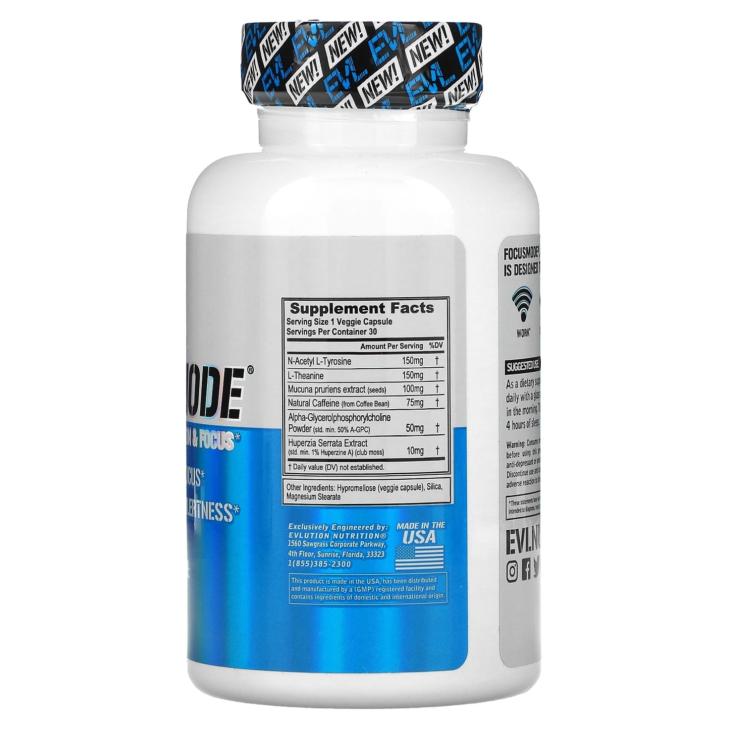 EVLution Nutrition FocusMode - Enhance Mental Focus & Concentration - Image 2