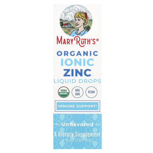 MaryRuth's, Organic Ionic Zinc Liquid Drops, Unflavored, 4 fl oz (120 ml) - Image 1