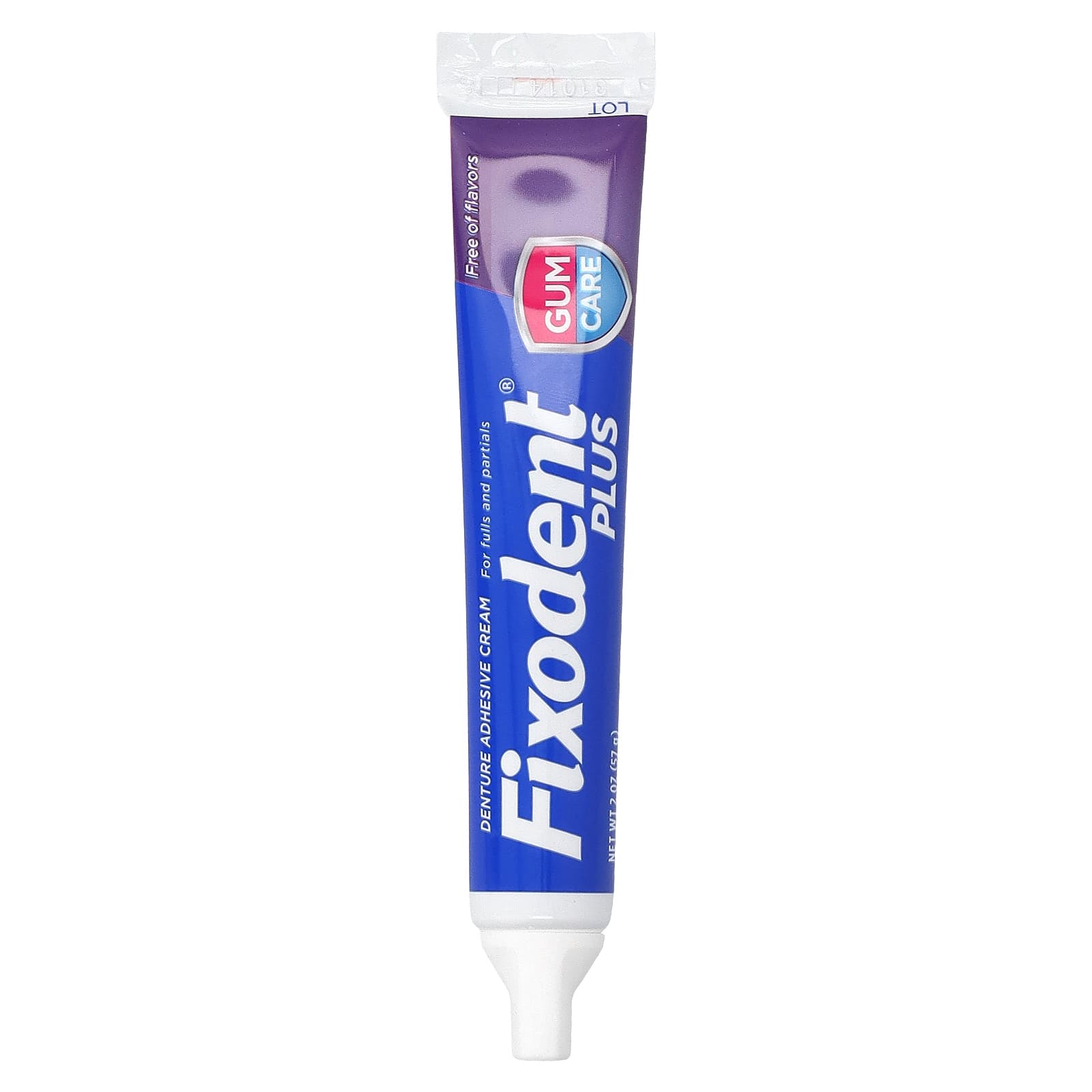 Fixodent Plus Denture Adhesive Cream, 2 oz, Long-Lasting Hold - Image 1