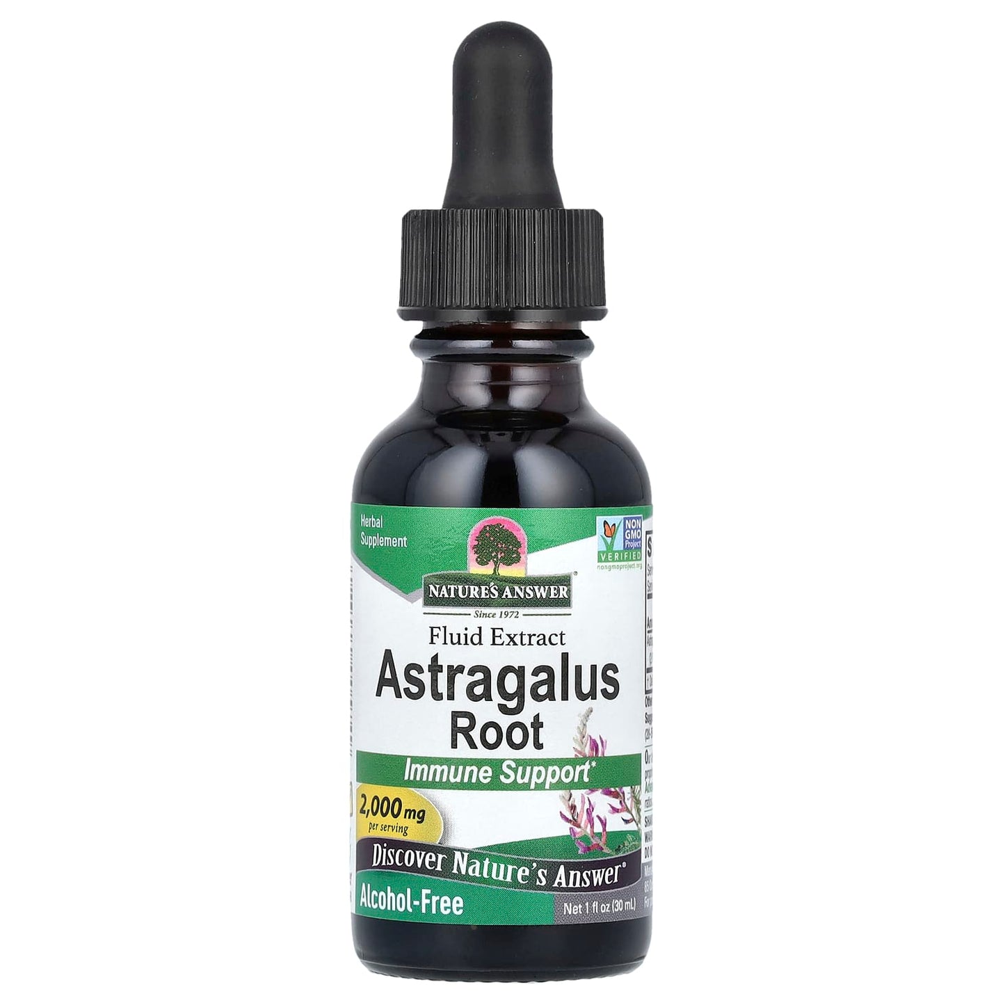 Nature's Answer, Astragalus Root, Fluid Extract, Alcohol-Free, 2,000 mg, 1 fl oz (30 ml) - Image 1