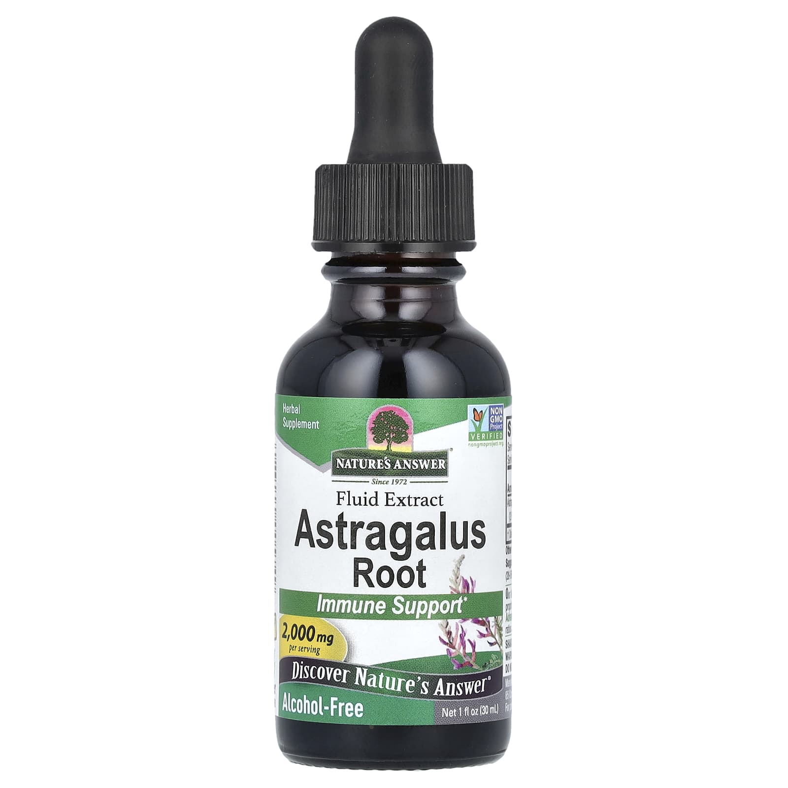 Nature's Answer, Astragalus Root, Fluid Extract, Alcohol-Free, 2,000 mg, 1 fl oz (30 ml) - Image 1