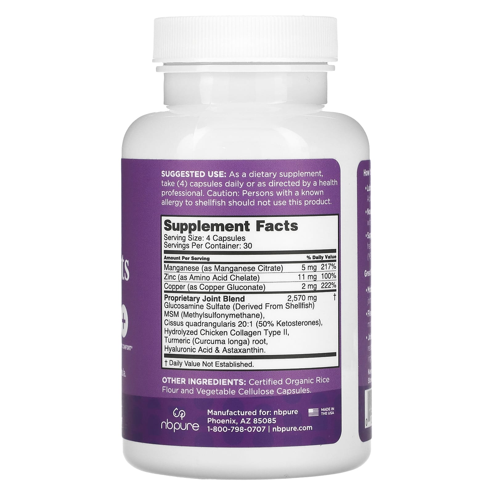 NB Pure, Aid 4 Joints, 120 Capsules - Image 2