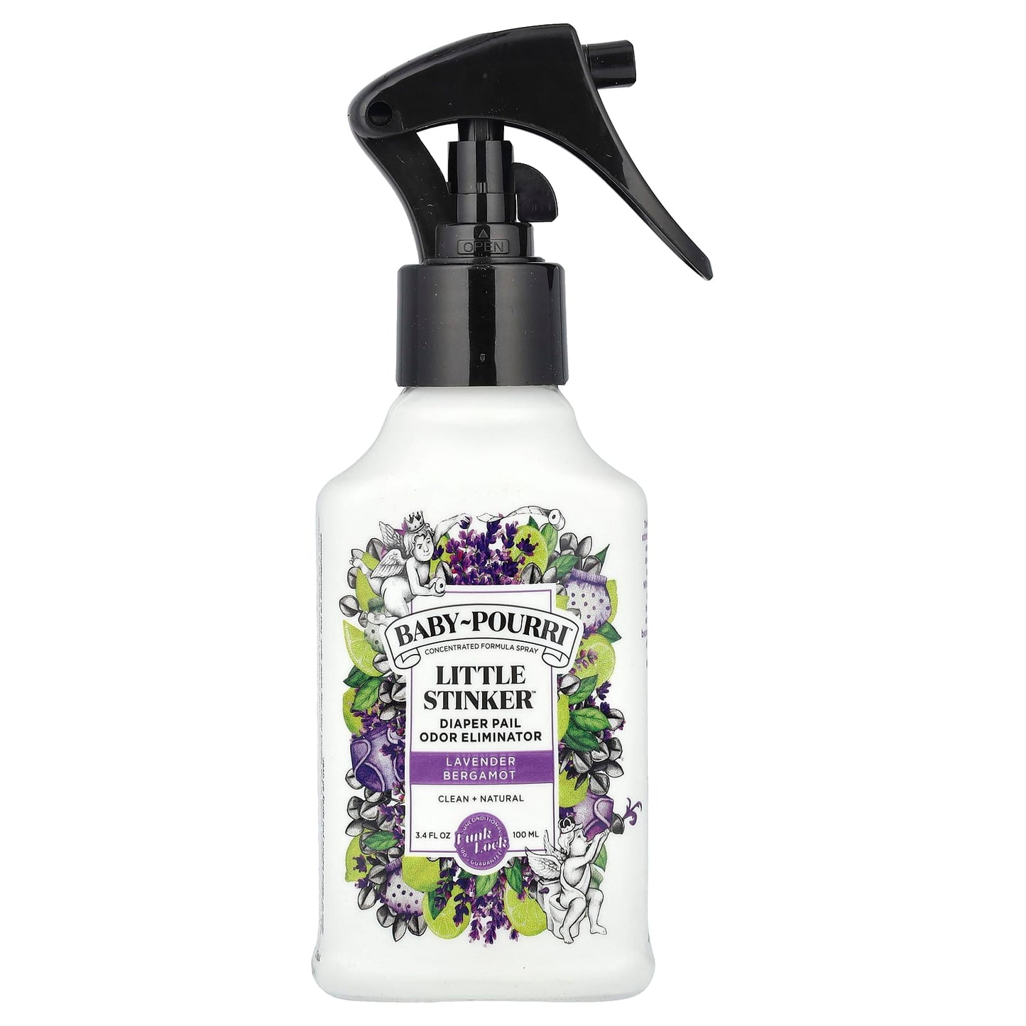 Poo-Pourri, Baby-Pourri™, Little Stinker™, Diaper Pail Odor Eliminator, Lavender Bergamot, 3.4 fl oz (100 ml) - Image 1