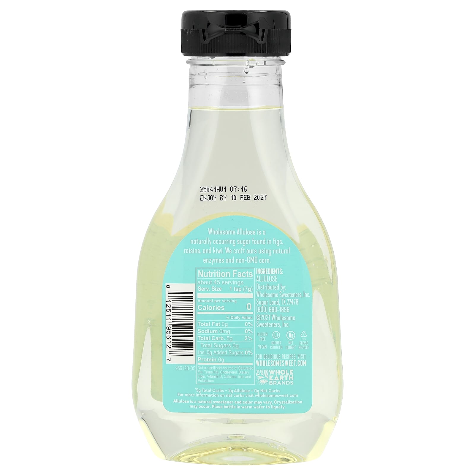 Wholesome Sweeteners, Allulose, Zero Calorie Liquid Sweetener, 11.5 oz (326 g) - Image 2