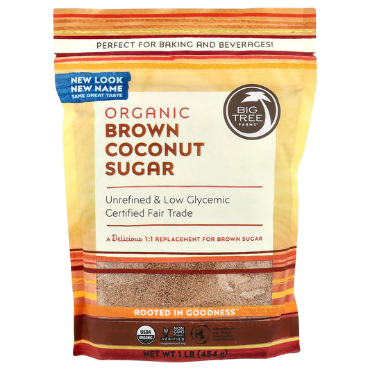 Big Tree Farms Organic Brown Coconut Sugar, 1 lb - Non-GMO, Vegan, Kosher - Image 1