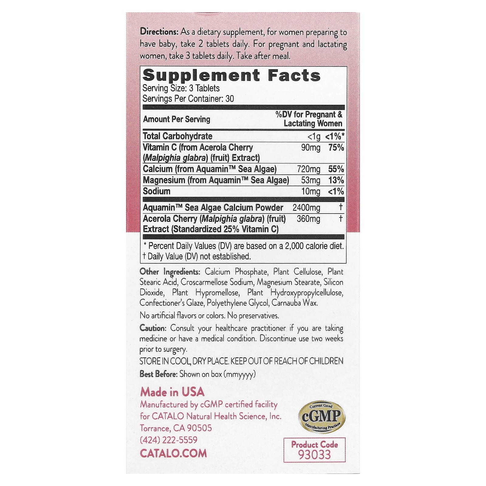 Optimize Pregnancy with CATALO Vegetarian Calcium for Healthy Bones - Image 2