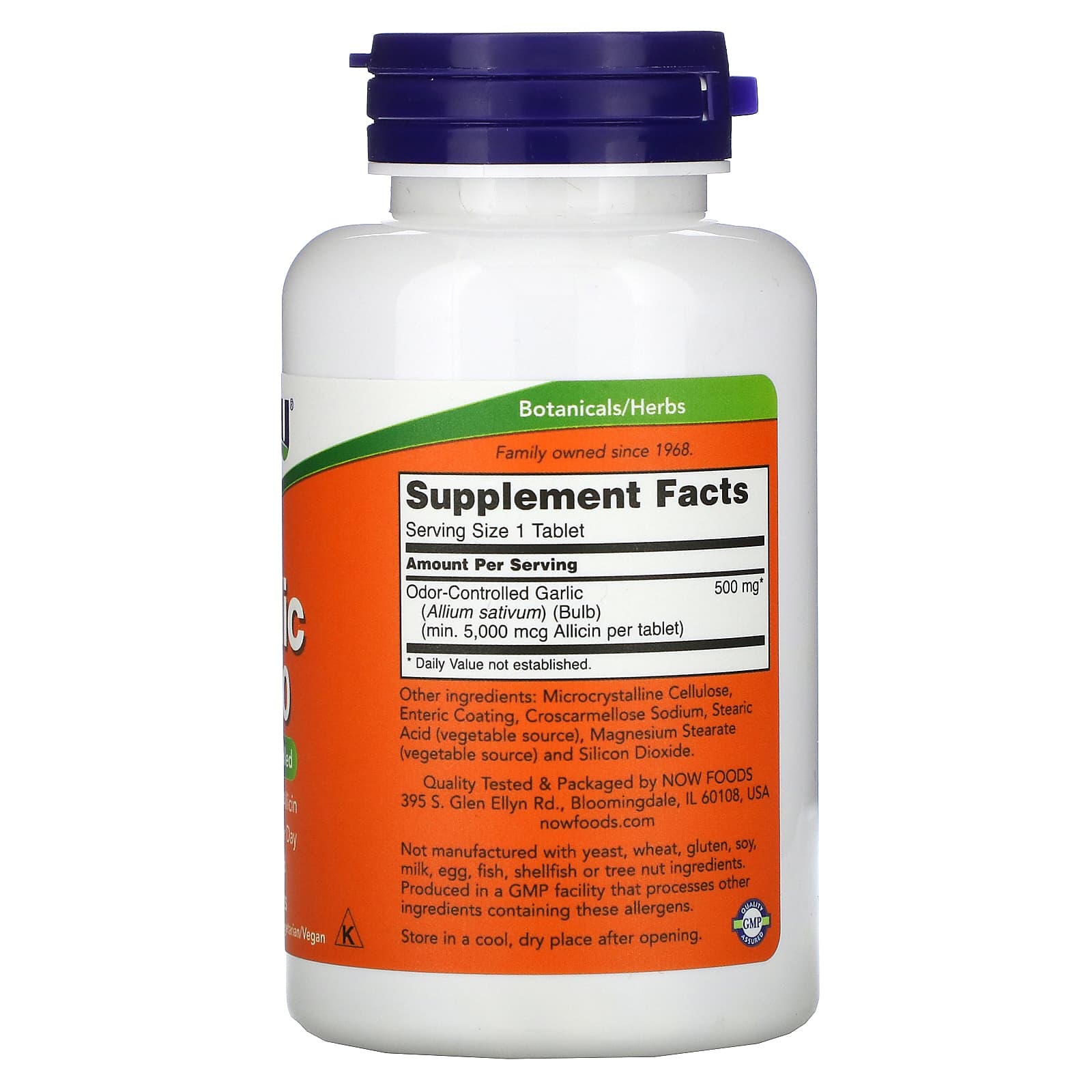 NOW Foods, Garlic 5000, 500 mg, 90 Tablets - Image 2