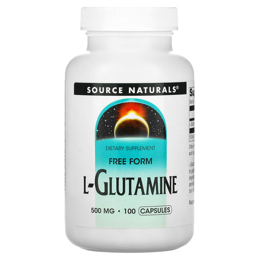 Source Naturals, L-Glutamine, 500 mg, 100 Capsules - Image 1