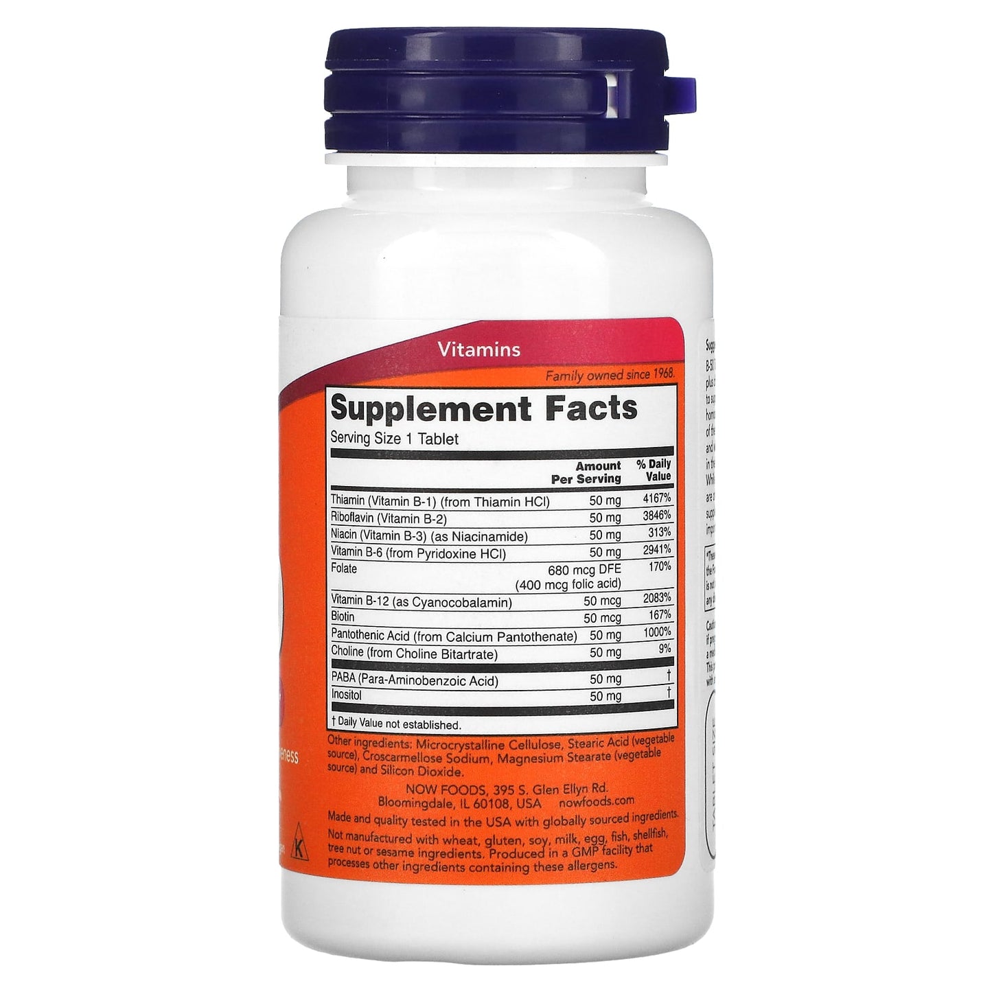 NOW Foods, B-50, 100 Tablets - Image 2
