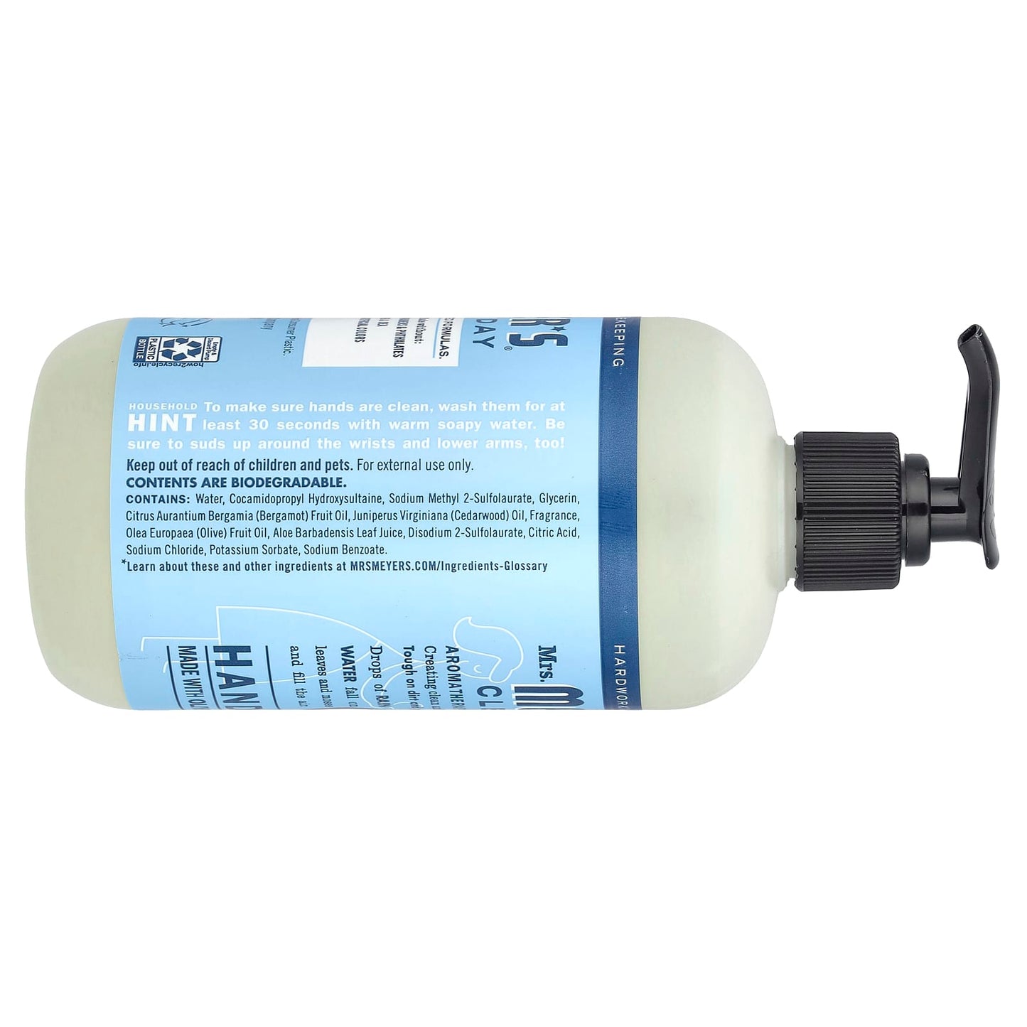 Mrs. Meyers Clean Day, Hand Soap, Rain Water, 12.5 fl oz (370 ml) - Image 2