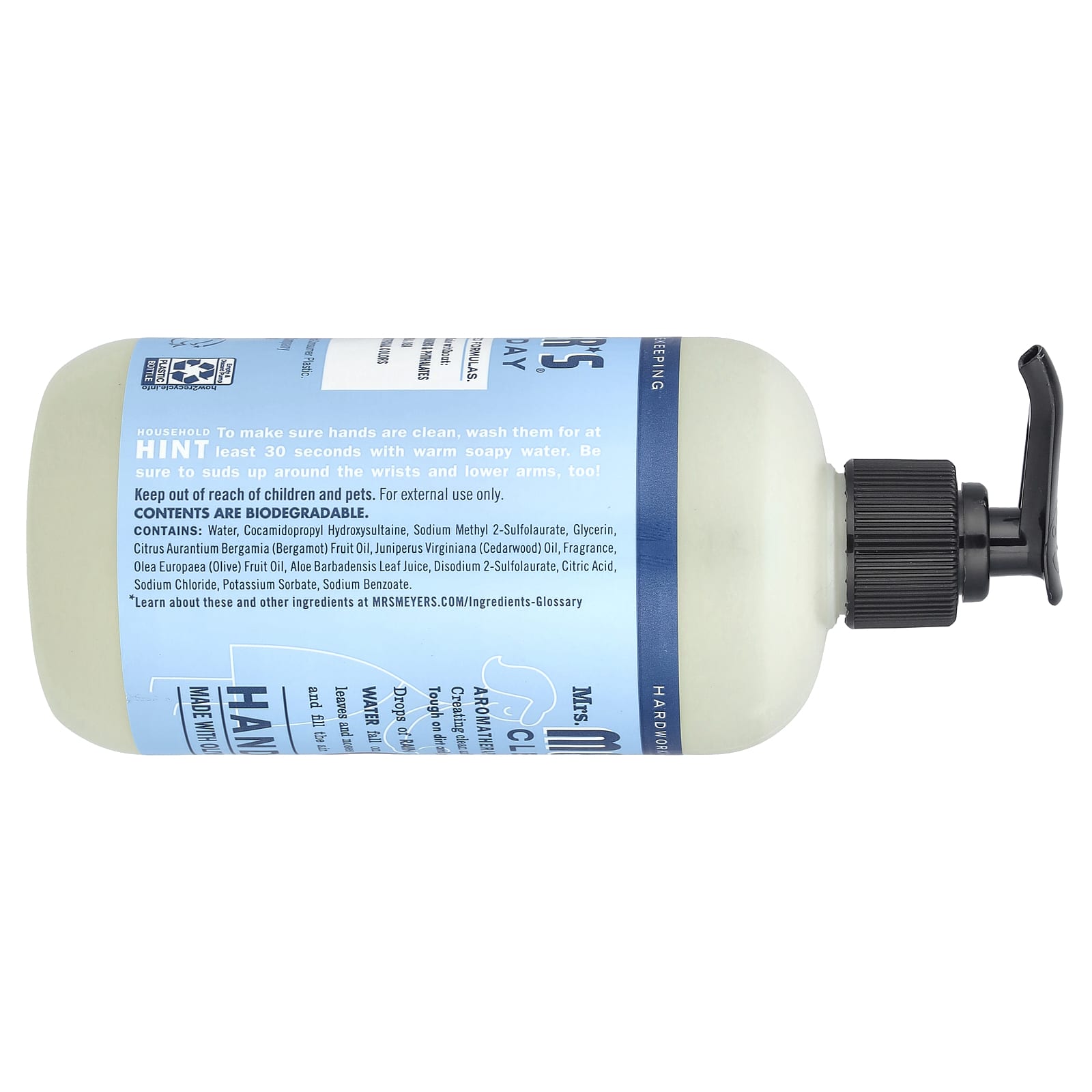 Mrs. Meyers Clean Day, Hand Soap, Rain Water, 12.5 fl oz (370 ml) - Image 2