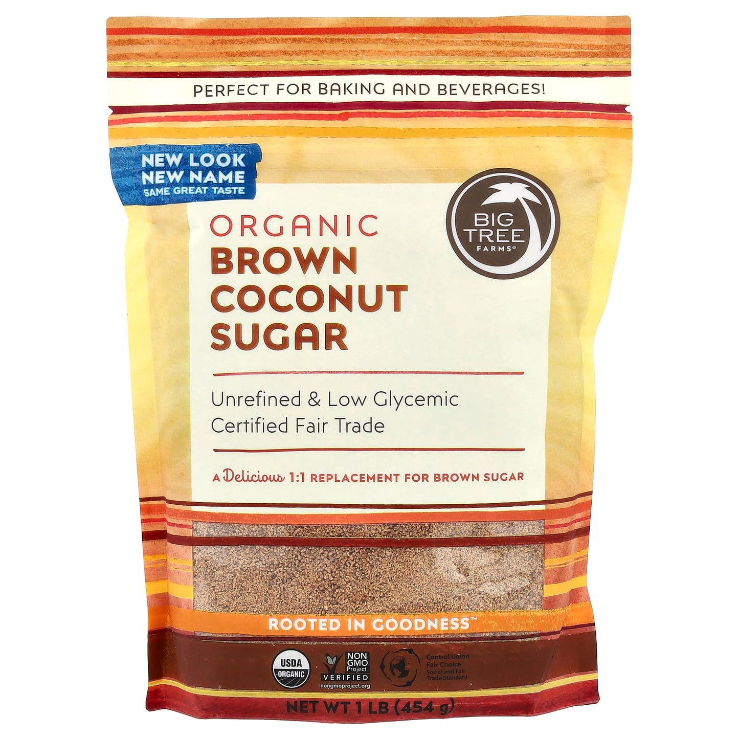 Big Tree Farms Organic Brown Coconut Sugar, 1 lb - Non-GMO, Vegan, Kosher - Image 1