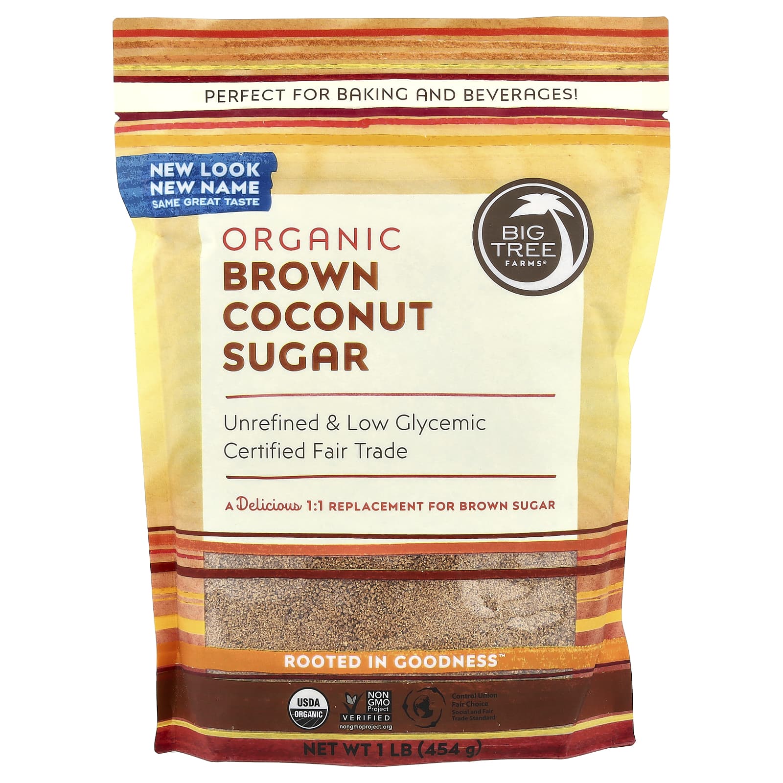 Big Tree Farms Organic Brown Coconut Sugar, 1 lb - Non-GMO, Vegan, Kosher - Image 1