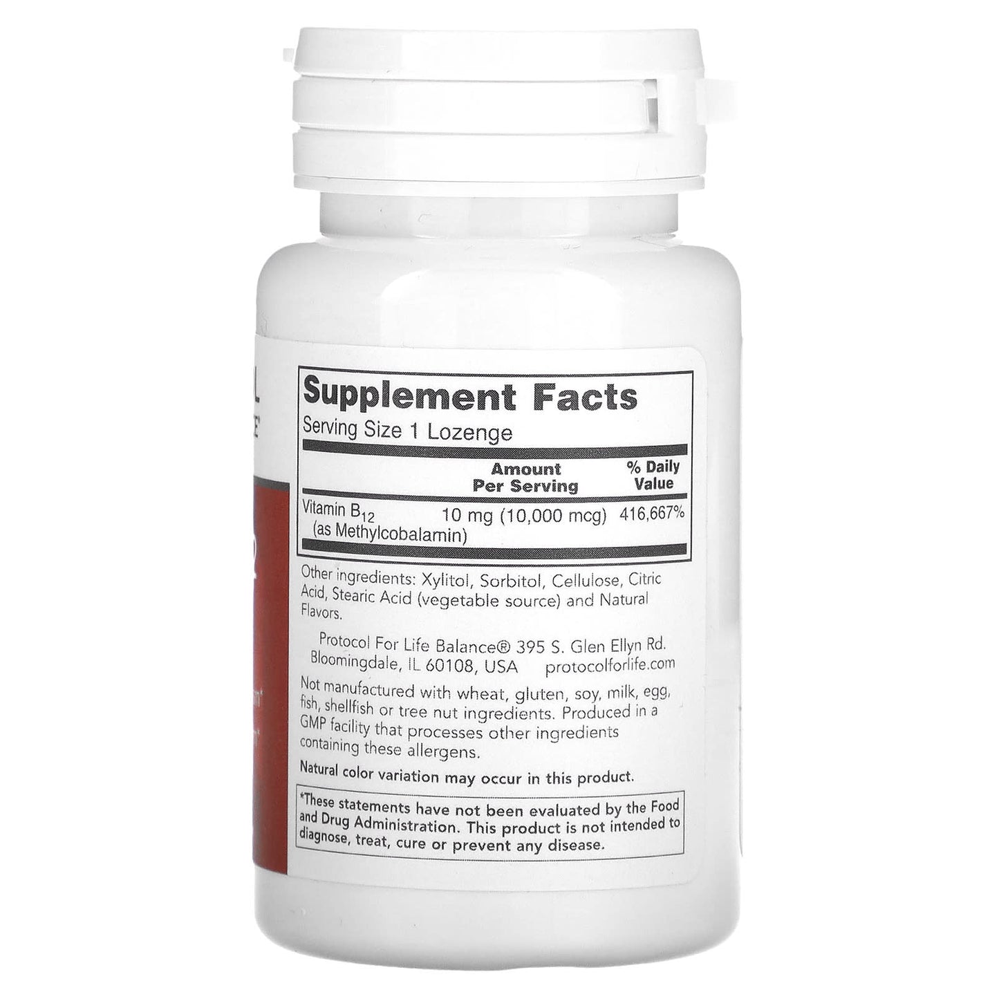 Protocol for Life Balance, Methyl B12, 10,000 mcg, 60 Lozenges - Image 2