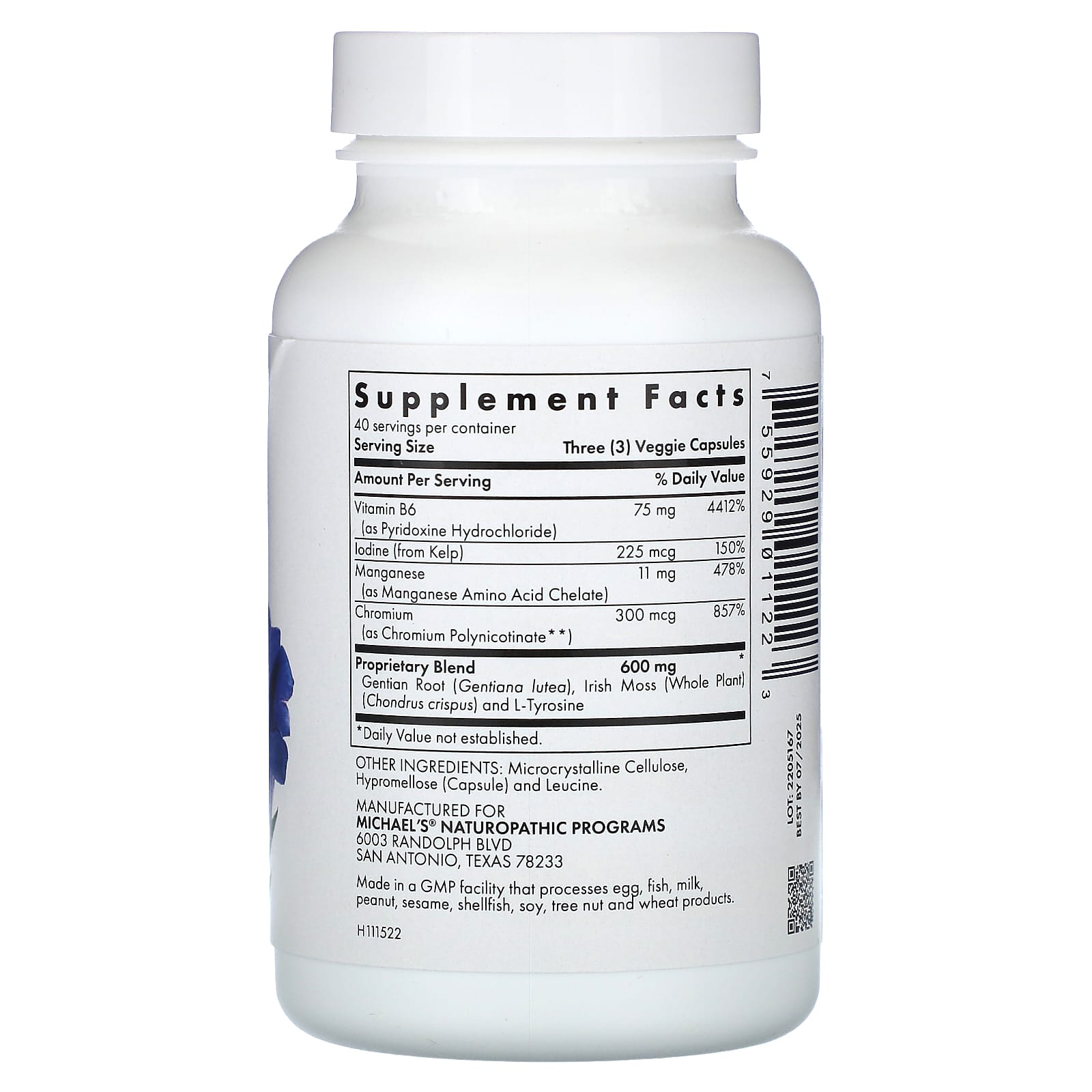 Michael's Health, Thyroid Factors, 120 Vegan Capsules - Image 2