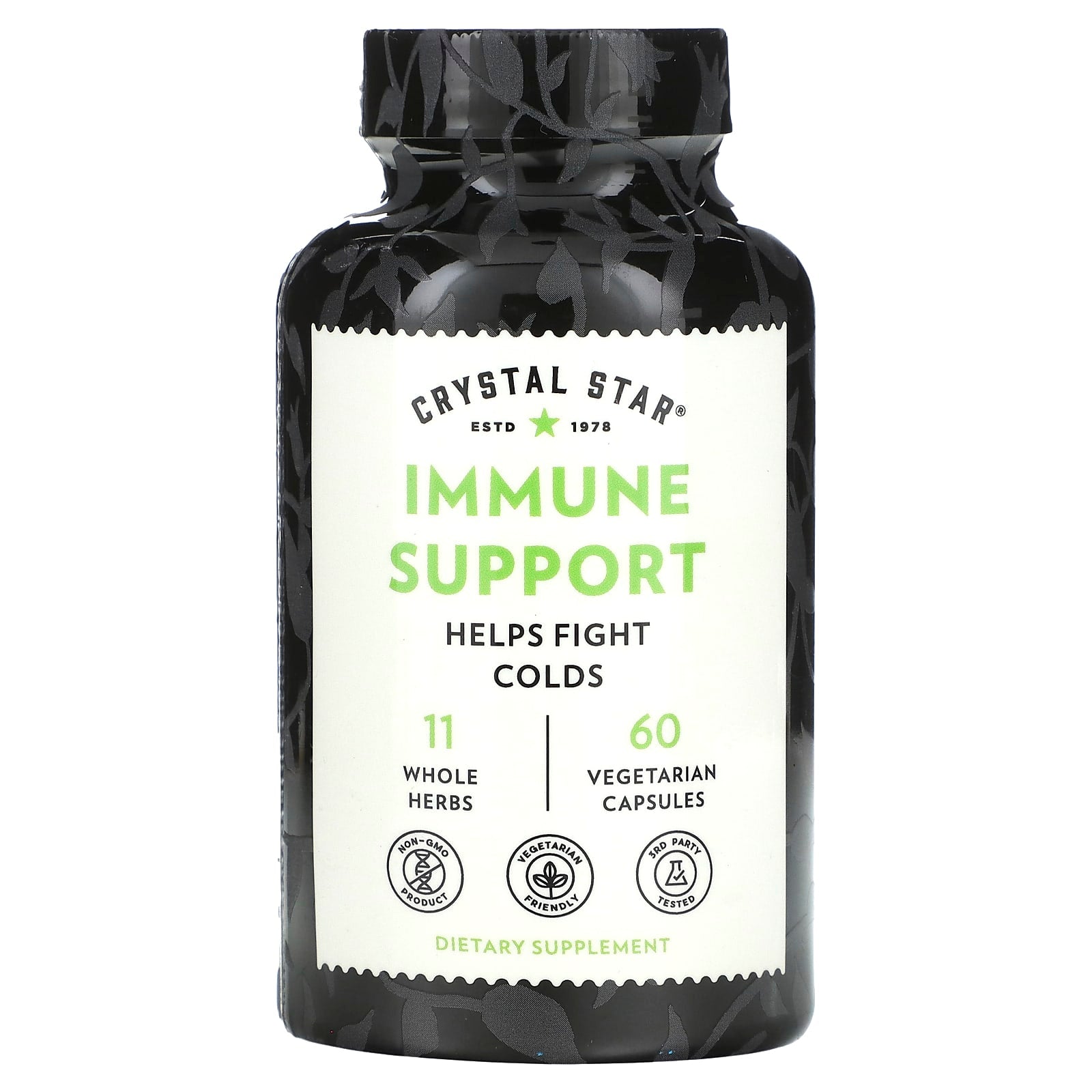Boost Immune System with Crystal Star's 11 Herb Formula, 60 Capsules - Image 1