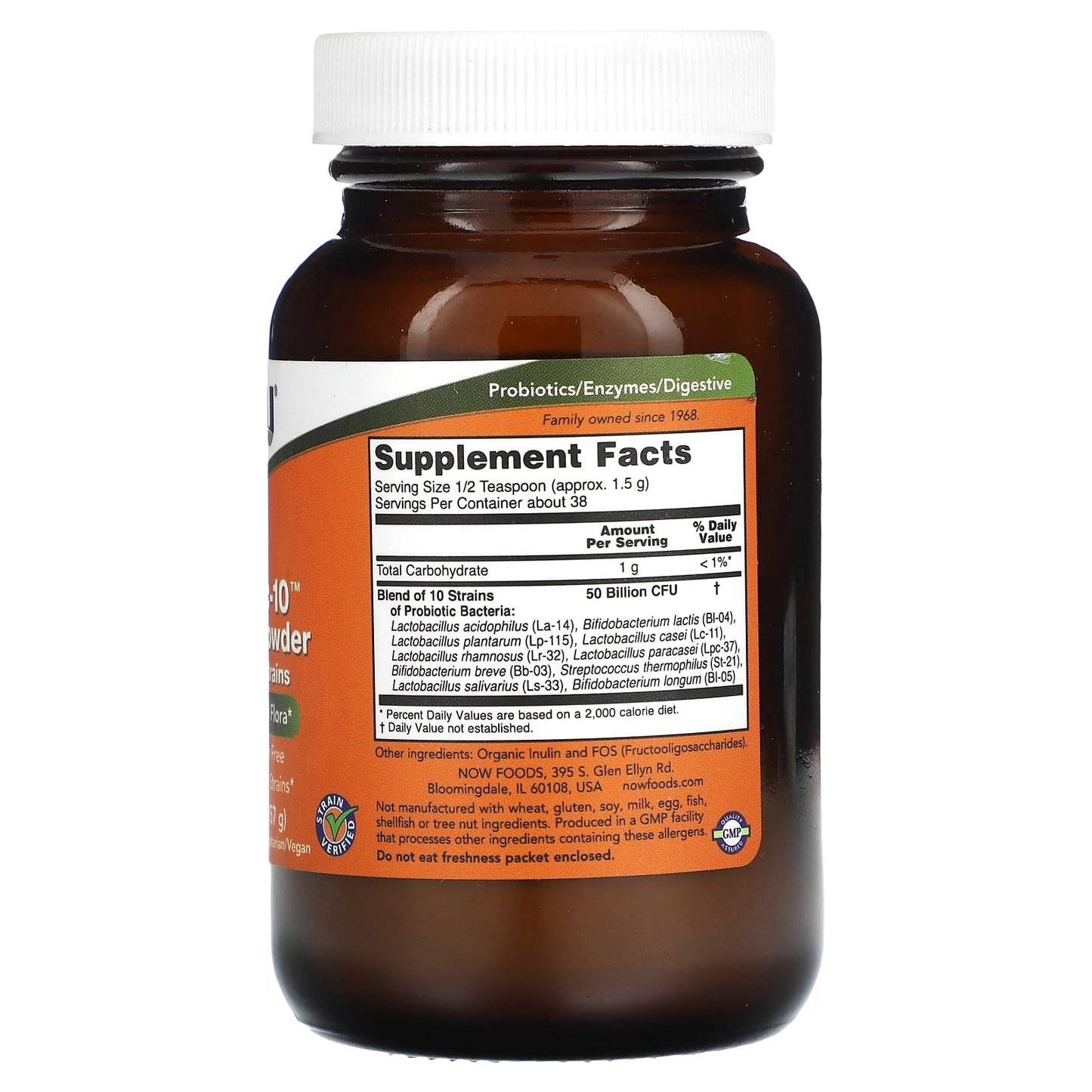 NOW Foods, Probiotic-10 Powder, 2 oz (57 g) - Image 2