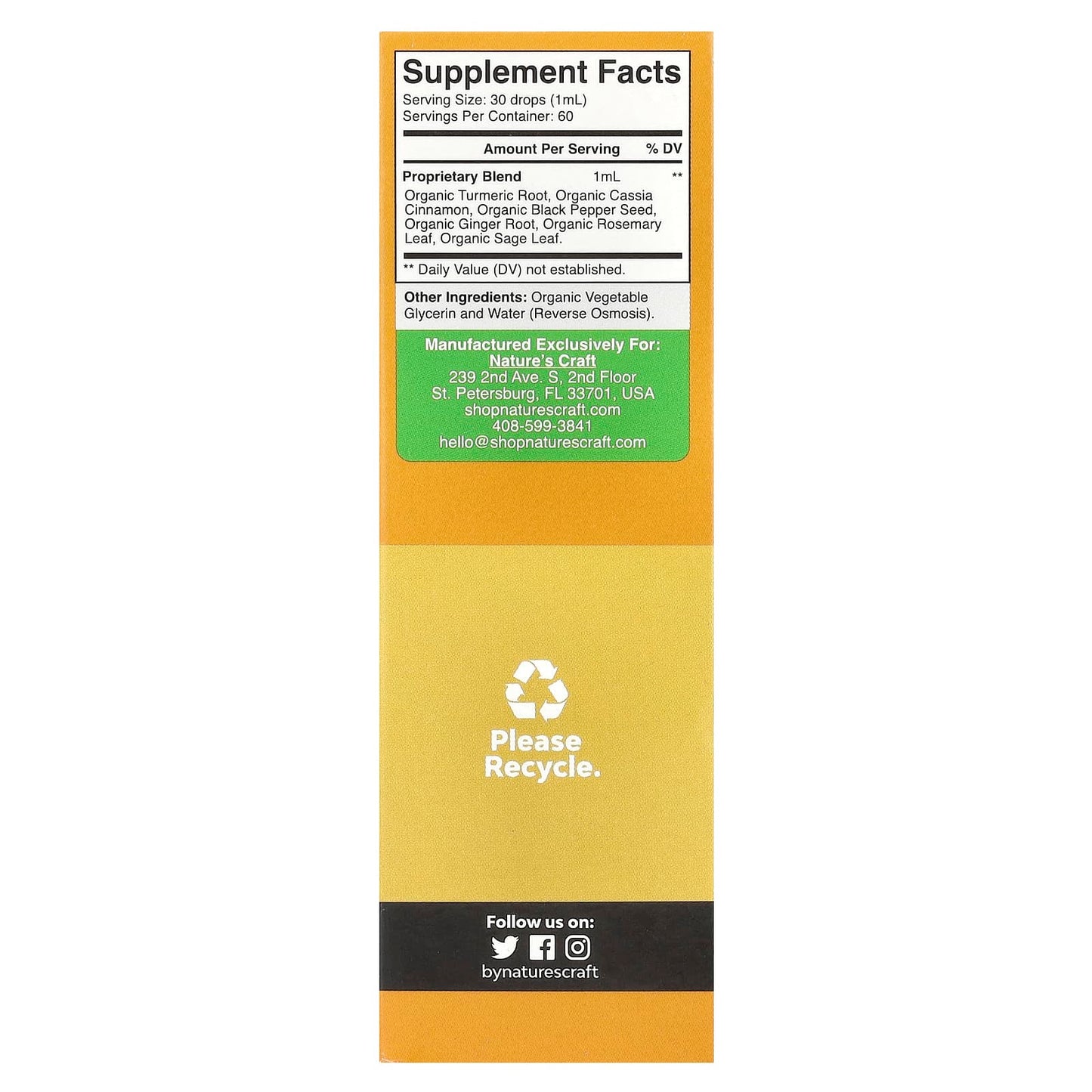 Nature's Craft, Turmeric Complex, Alcohol-Free, Naturally Sweet , 60 ml - Image 2