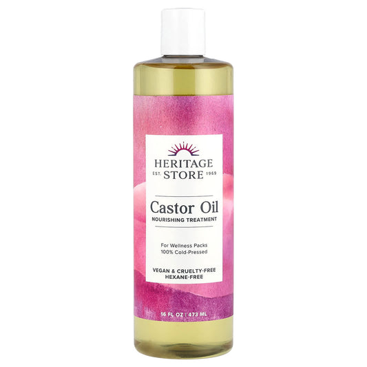 Cold-Pressed Castor Oil for Skin and Hair Care - 16 fl oz - Image 1