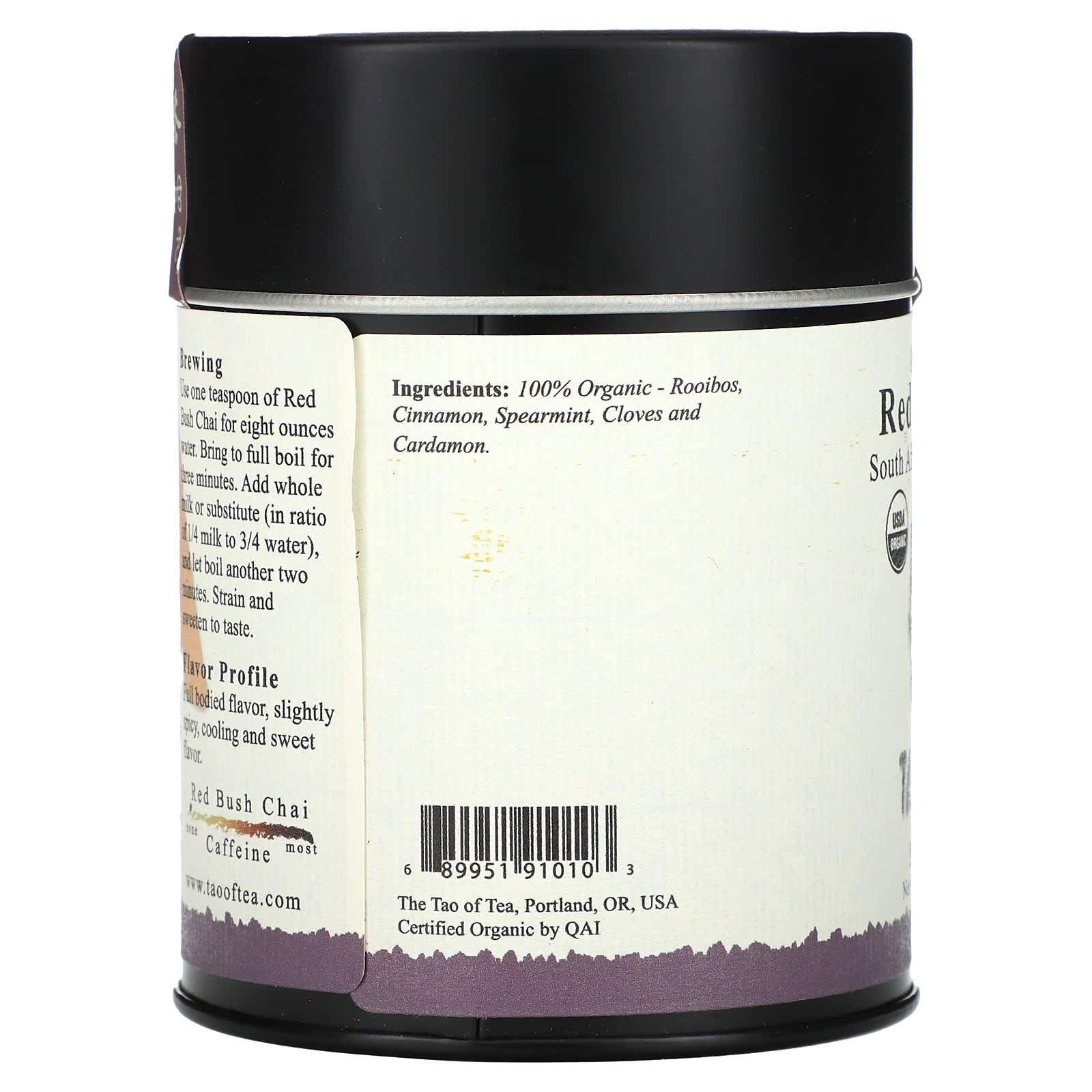 The Tao of Tea, 100% Organic South African Rooibos & Spices, Red Bush Chai, 4 oz (114 g) - Image 2