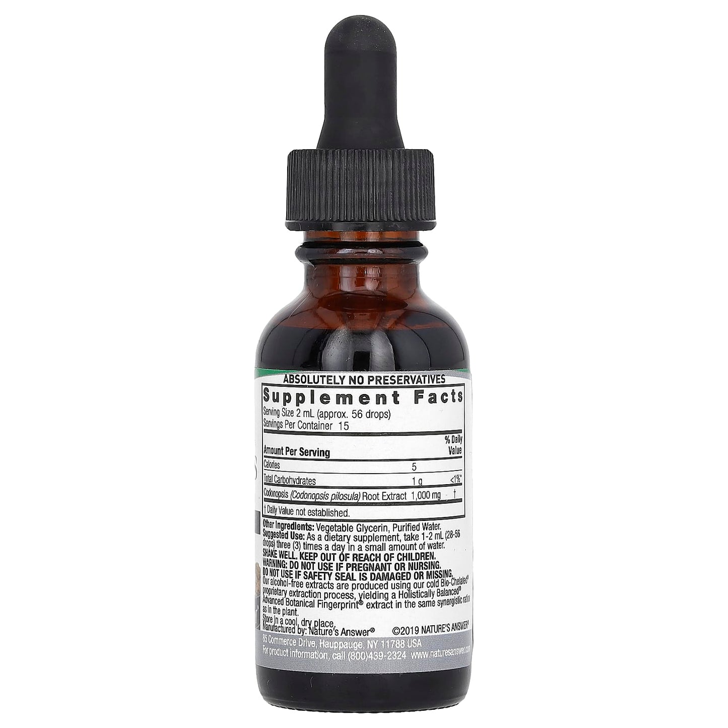 Nature's Answer, Codonopsis Extract, Alcohol-Free, 1,000 mg, 1 fl oz (30 ml) - Image 2