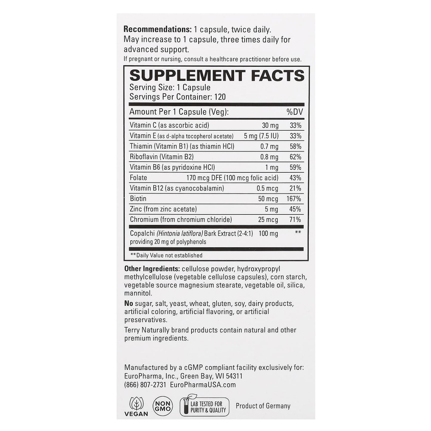 Terry Naturally, Sucontral D, 120 Capsules - Image 2