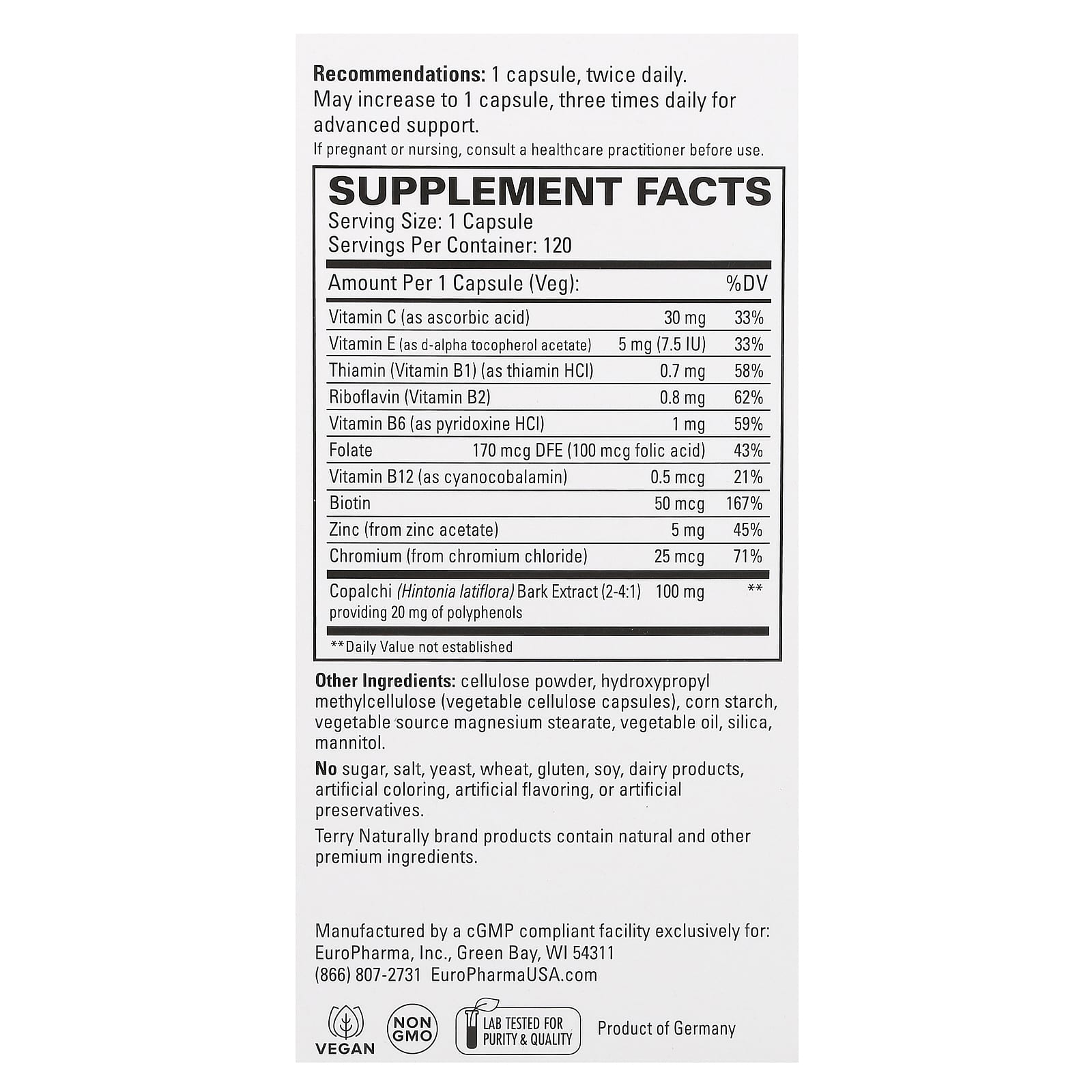 Terry Naturally, Sucontral D, 120 Capsules - Image 2