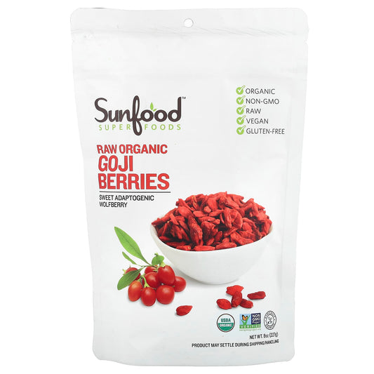 Sunfood, Raw Organic Goji Berries, 8 oz (227 g) - Image 1