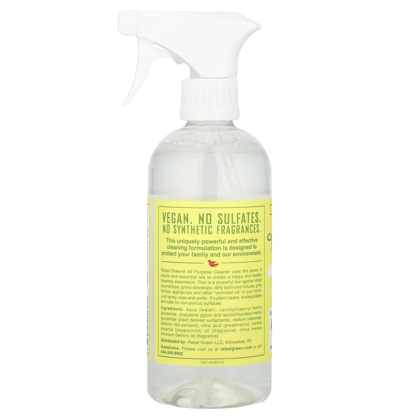 Rebel Green, All Purpose Spray, Peppermint & Lemon, 16 fl oz (473 ml) - Image 2