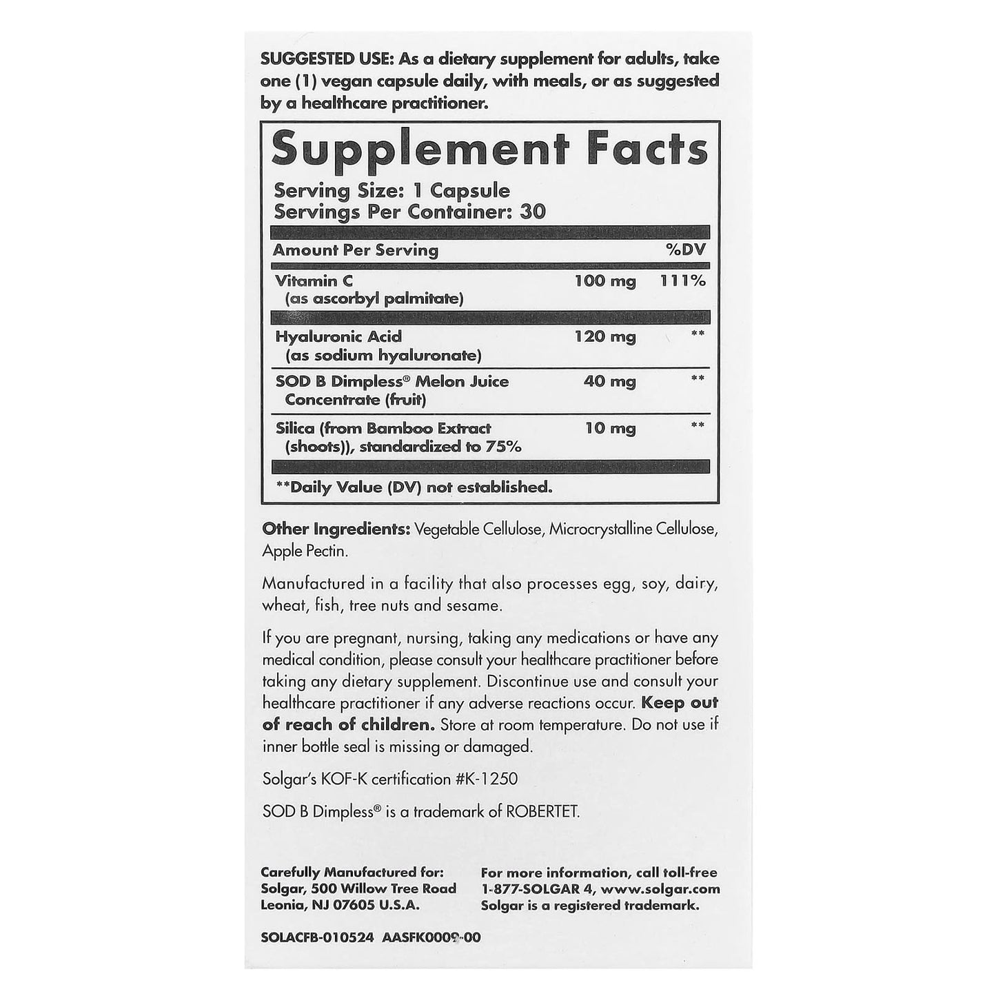 Solgar, Age-Defying Nutrition, Cellulite Fighter, 30 Vegan Capsules - Image 2