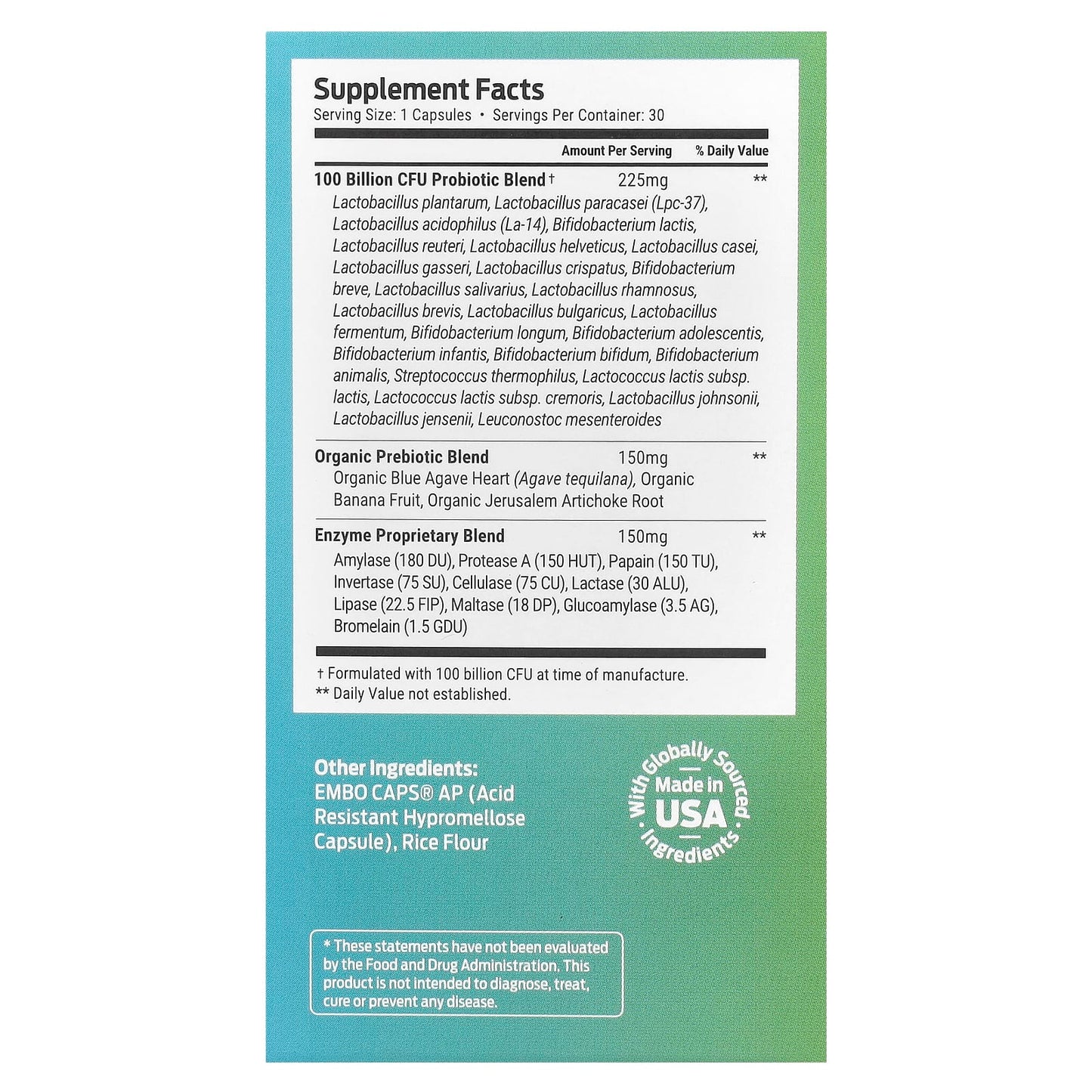 Forest Leaf Maximum Strength Probiotics + Prebiotics Capsules - Image 2