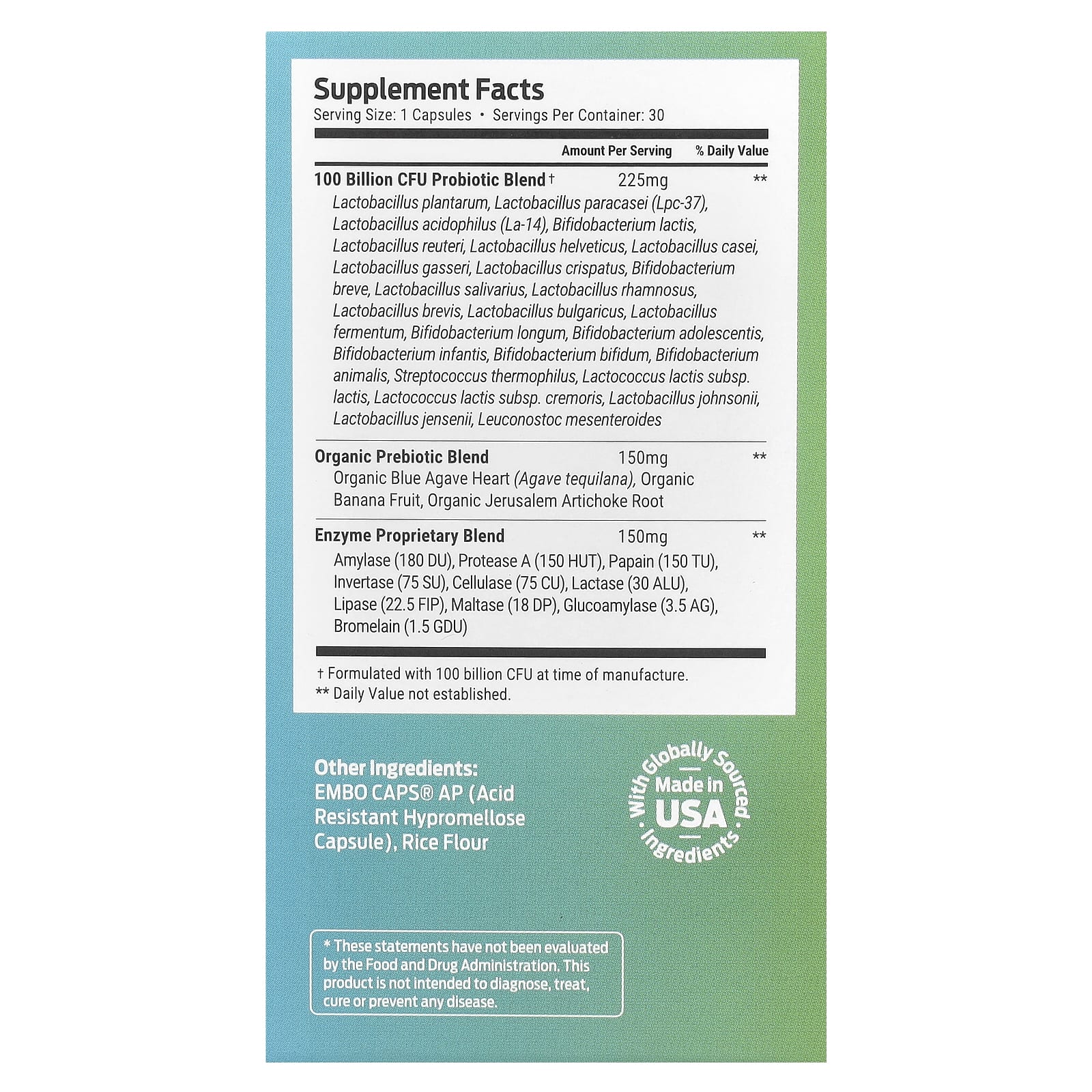 Forest Leaf Maximum Strength Probiotics + Prebiotics Capsules - Image 2