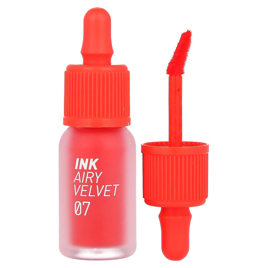 Peripera, Ink Airy Velvet Lip Tint, 07 Heart Grapefruit, 0.14 oz (4 g) - Image 1