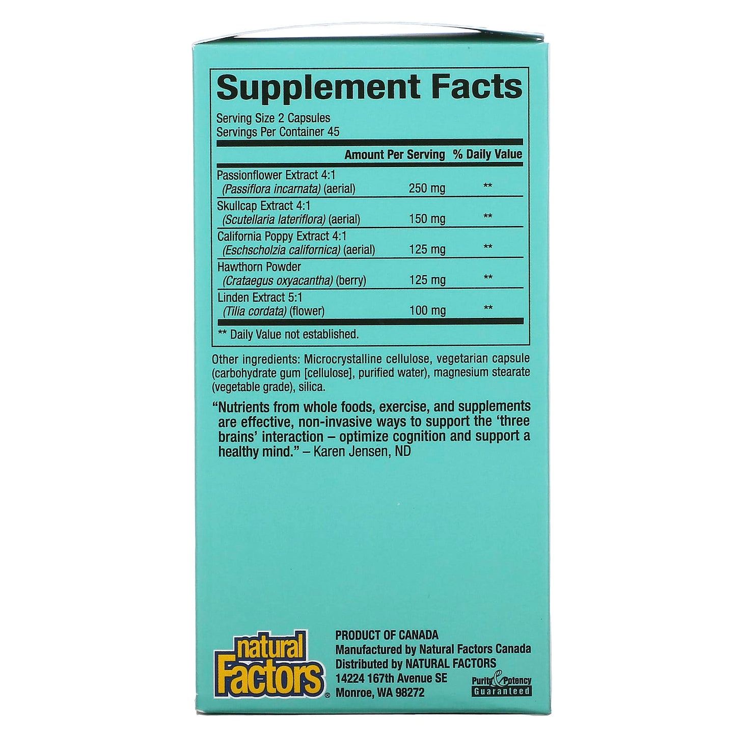Natural Factors, 3 Brains, The Best-Sleep, 90 Vegetarian Capsules - Image 2