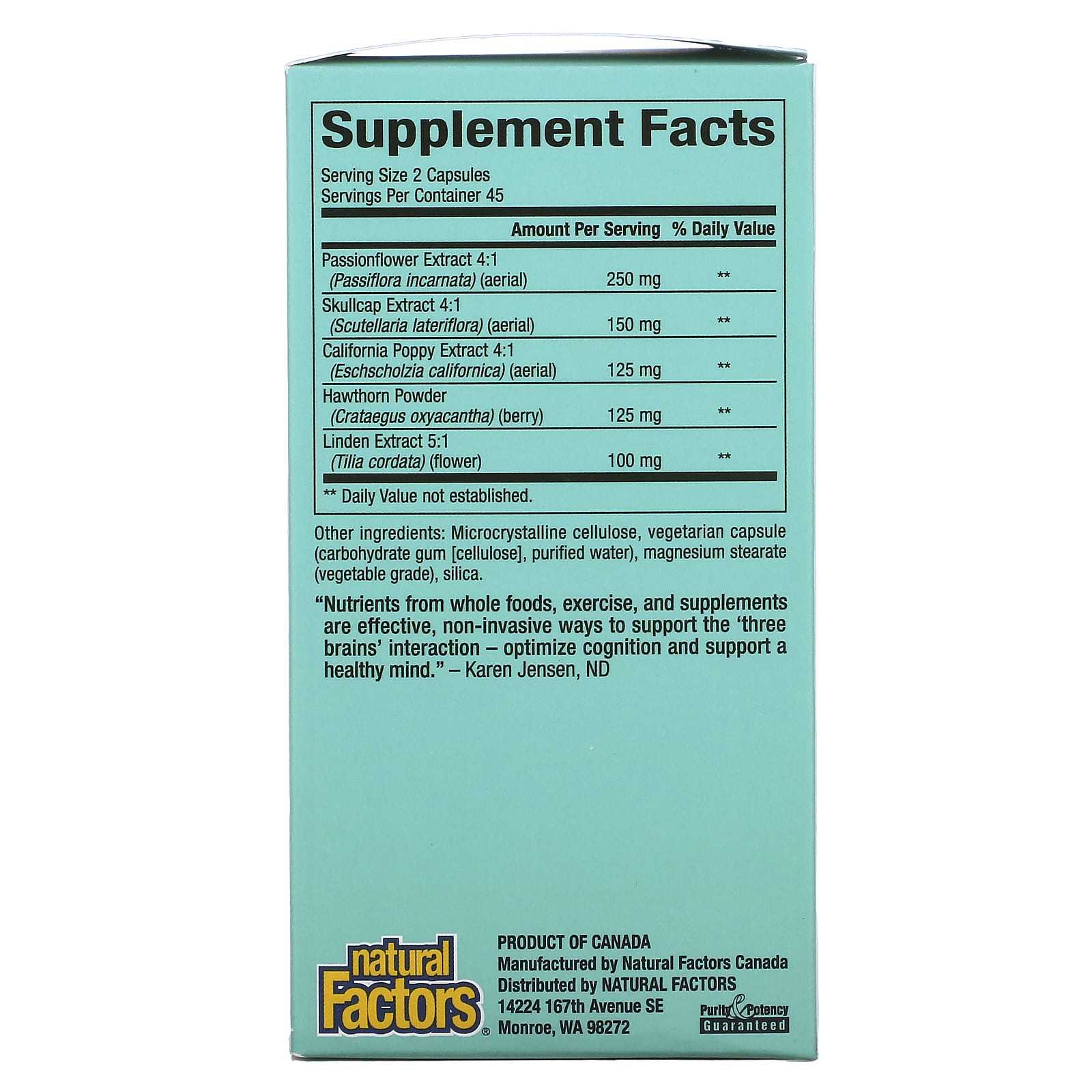 Natural Factors, 3 Brains, The Best-Sleep, 90 Vegetarian Capsules - Image 2