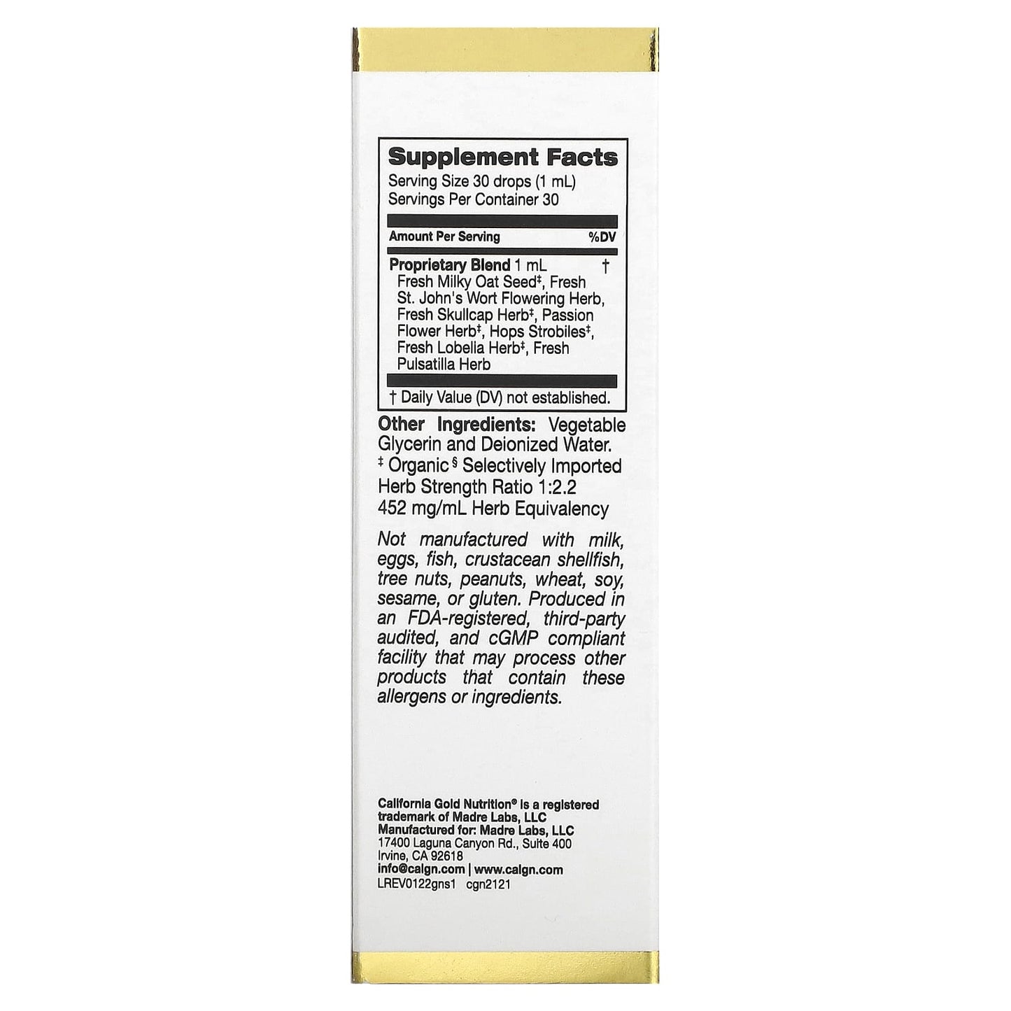 California Gold Nutrition Goodnight Sleep - Calming Liquid Supplement - Image 2