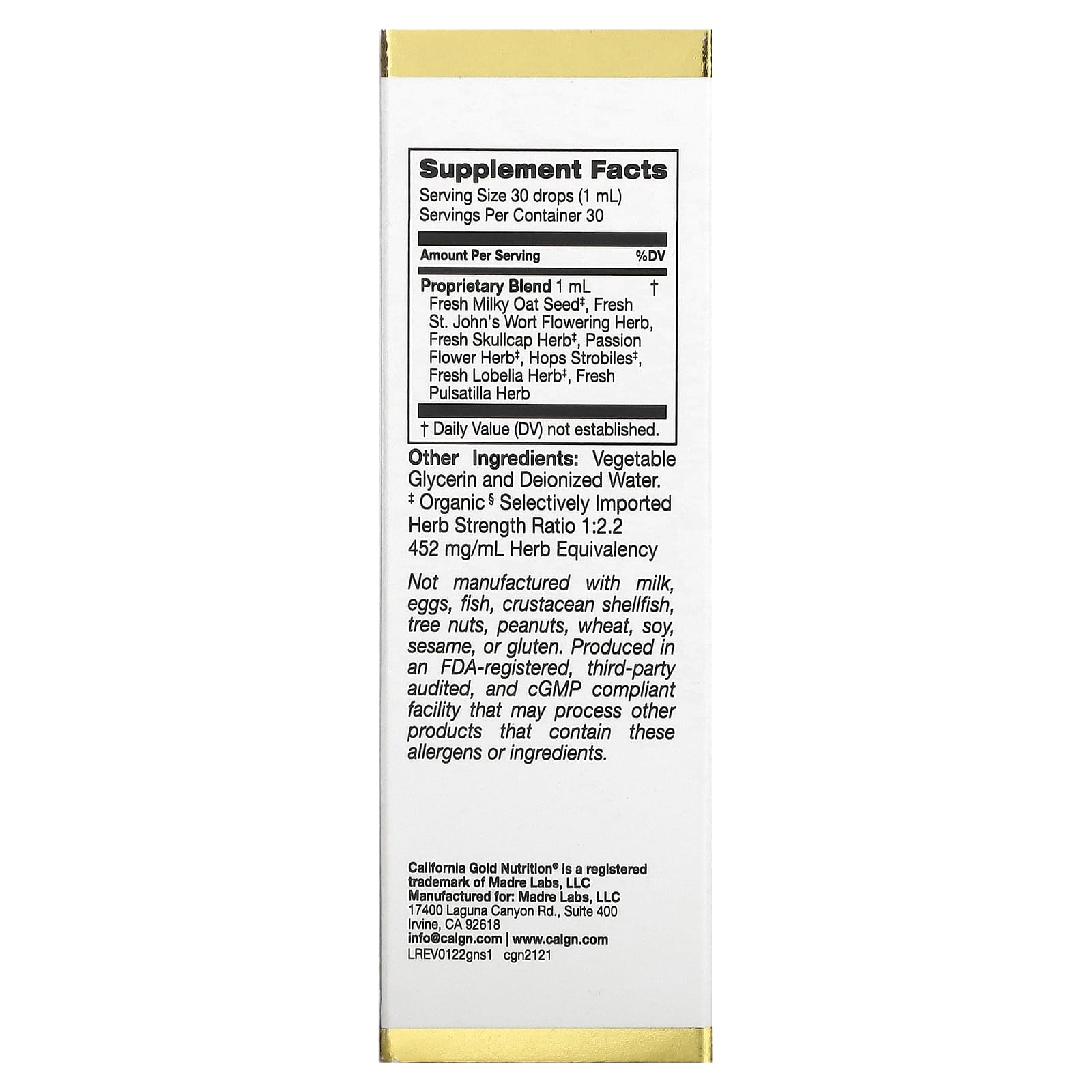 California Gold Nutrition Goodnight Sleep - Calming Liquid Supplement - Image 2