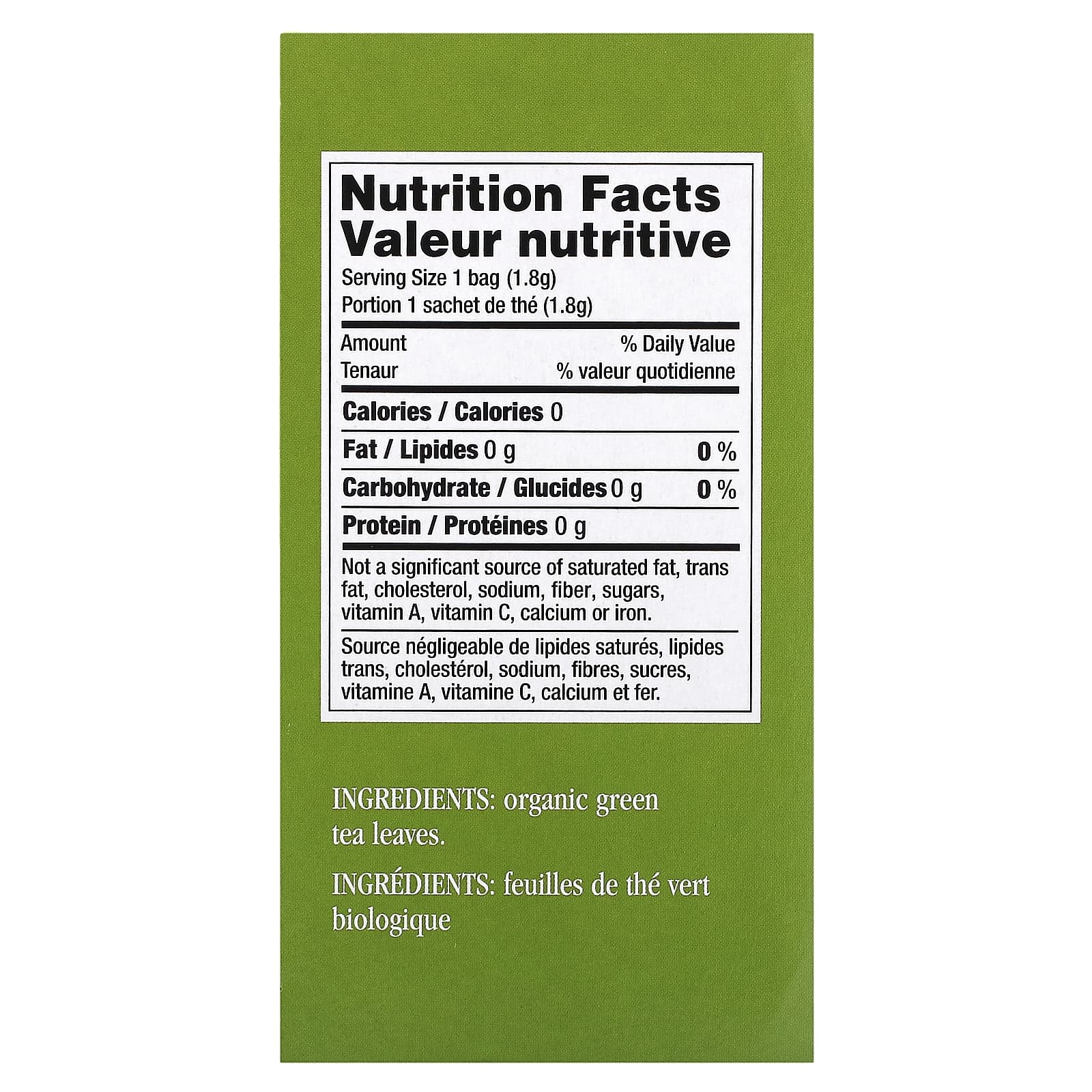Uncle Lee's Tea, Imperial Organic, Organic Green Tea, 18 Tea Bags, 1.14 oz (32.4 g) - Image 2