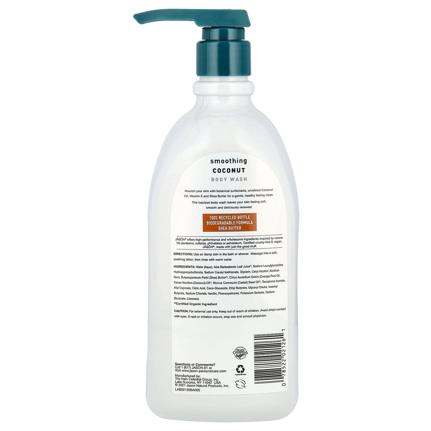Coconut Body Wash for Smooth Skin by Jason Natural, 30 fl oz - Image 2