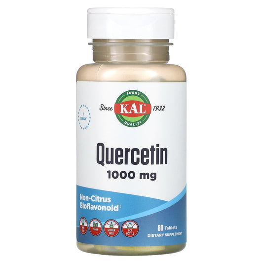 KAL Quercetin 1000mg, 60 Count, Non-GMO, Vegan, Gluten-Free Tablets - Image 1