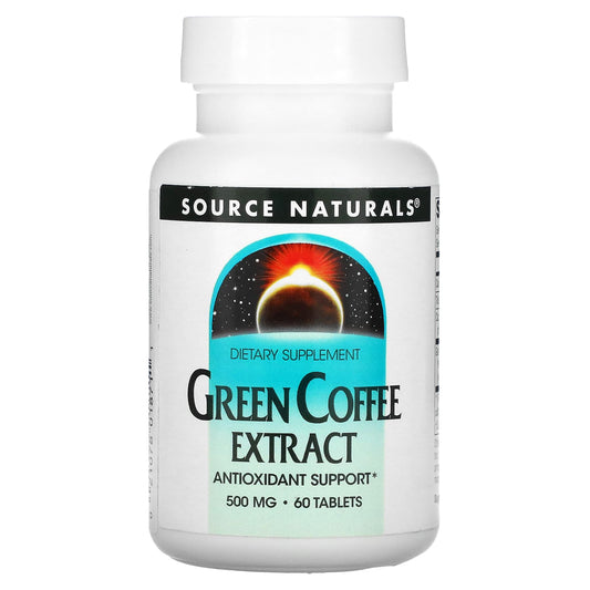 Source Naturals, Green Coffee Extract, 60 Tablets - Image 1