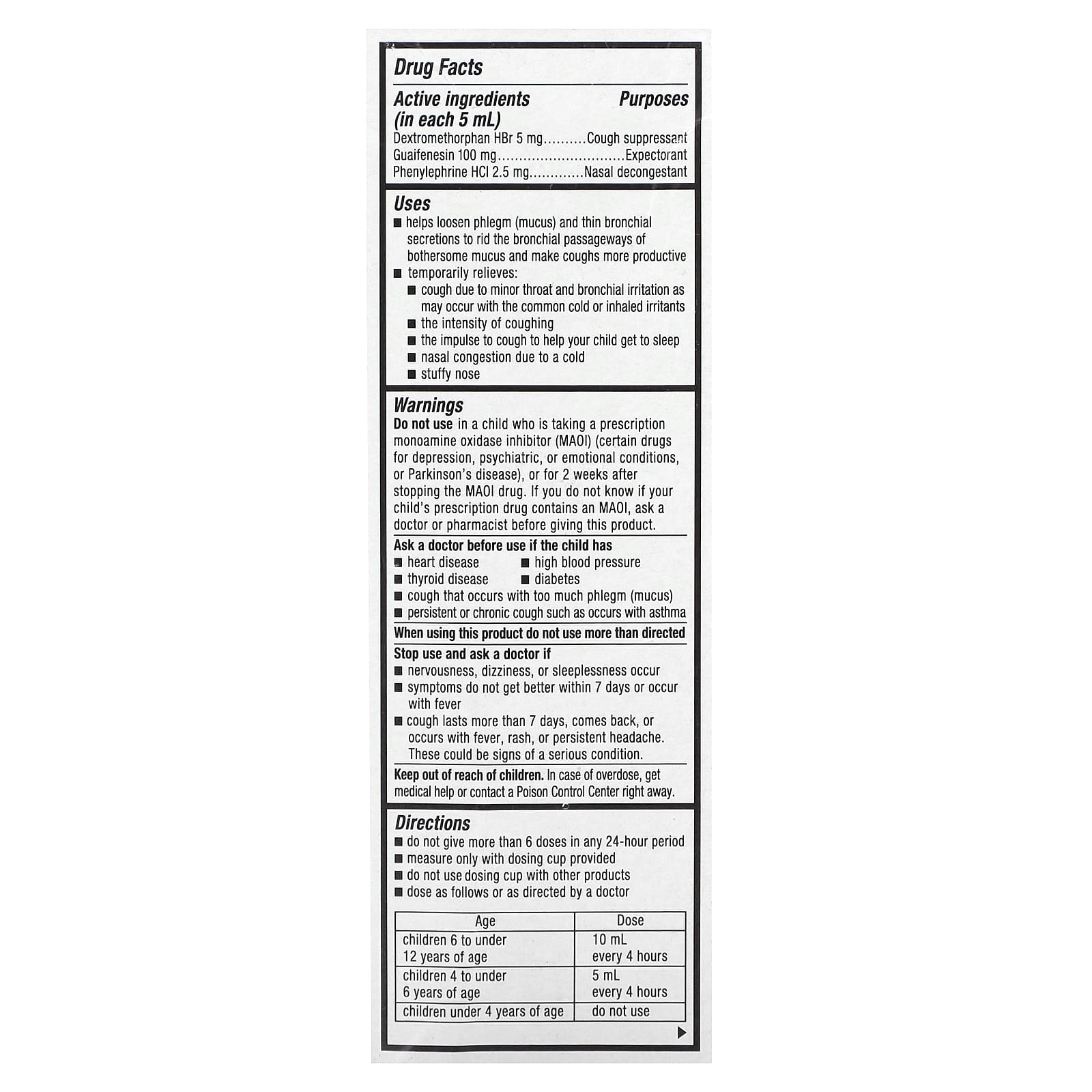 Mucinex, Children's, Multi-Symptom Cold, Ages 4+ Yrs, Very Berry, 4 fl oz (118 ml) - Image 2