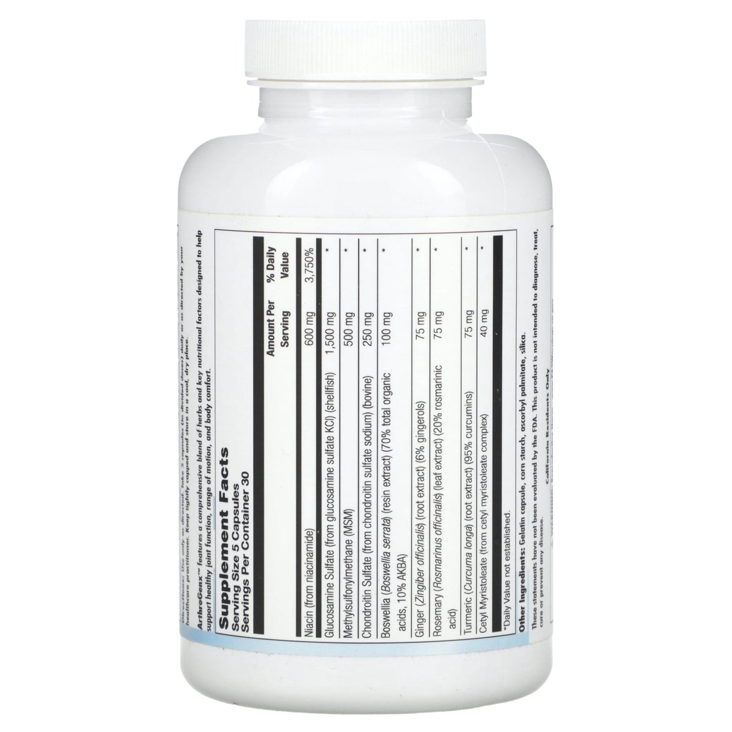Nutra BioGenesis, ArthroGenx, 150 Capsules - Image 2