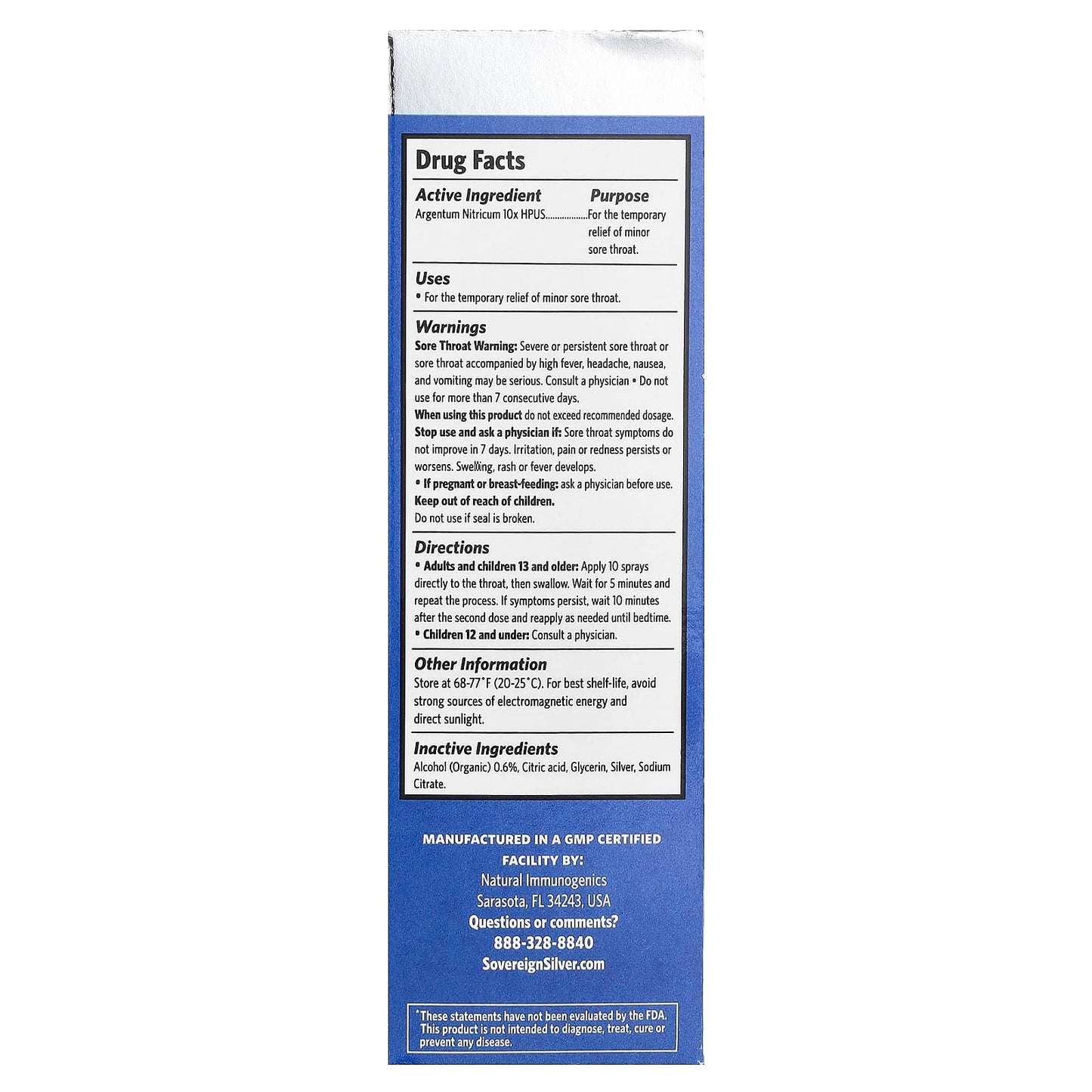 Sovereign Silver, Multi-Symptom Sore Throat Spray, 2 fl oz (59 ml) - Image 2