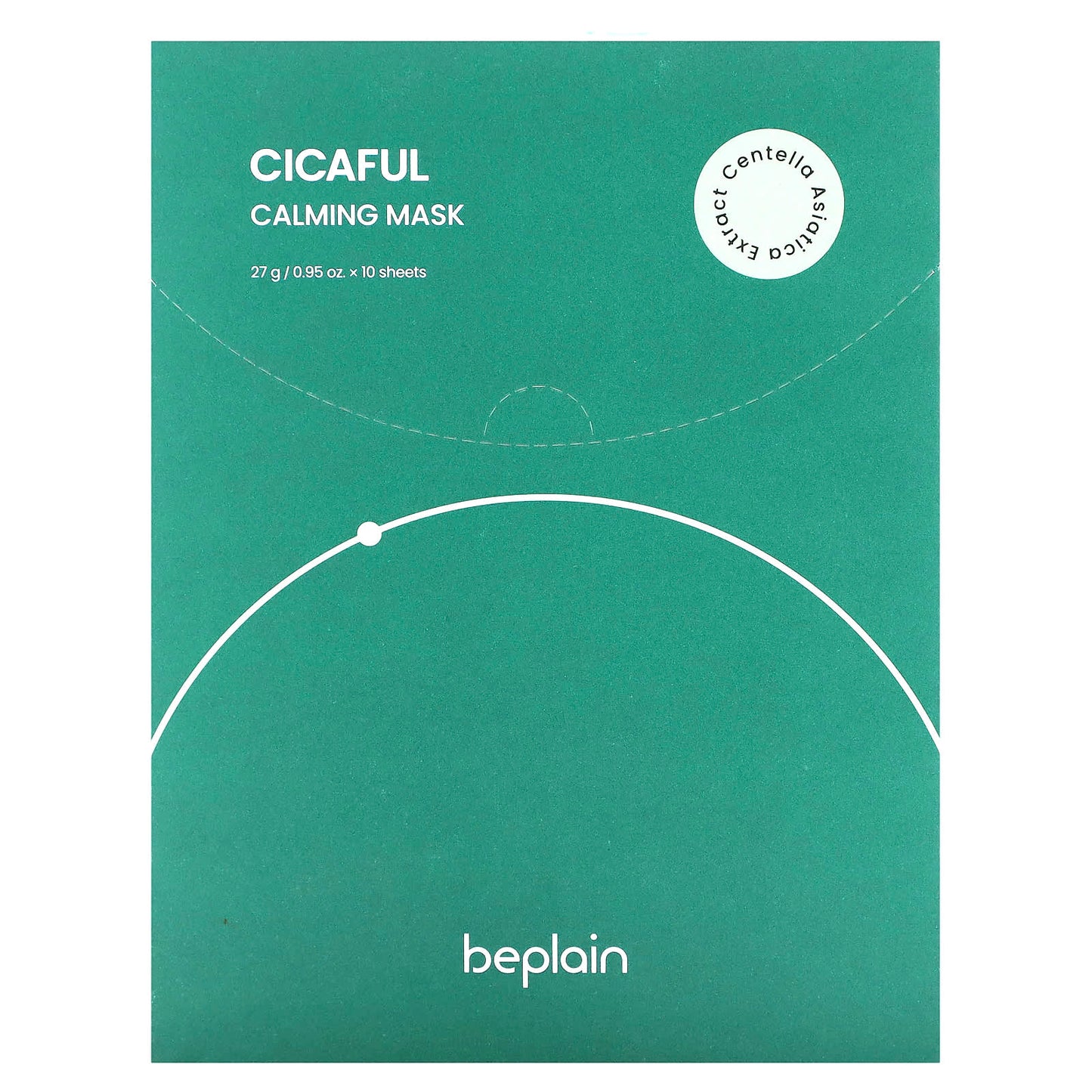 Beplain Cicaful Calming Beauty Mask for Sensitive Skin, 10 Sheets - Image 1